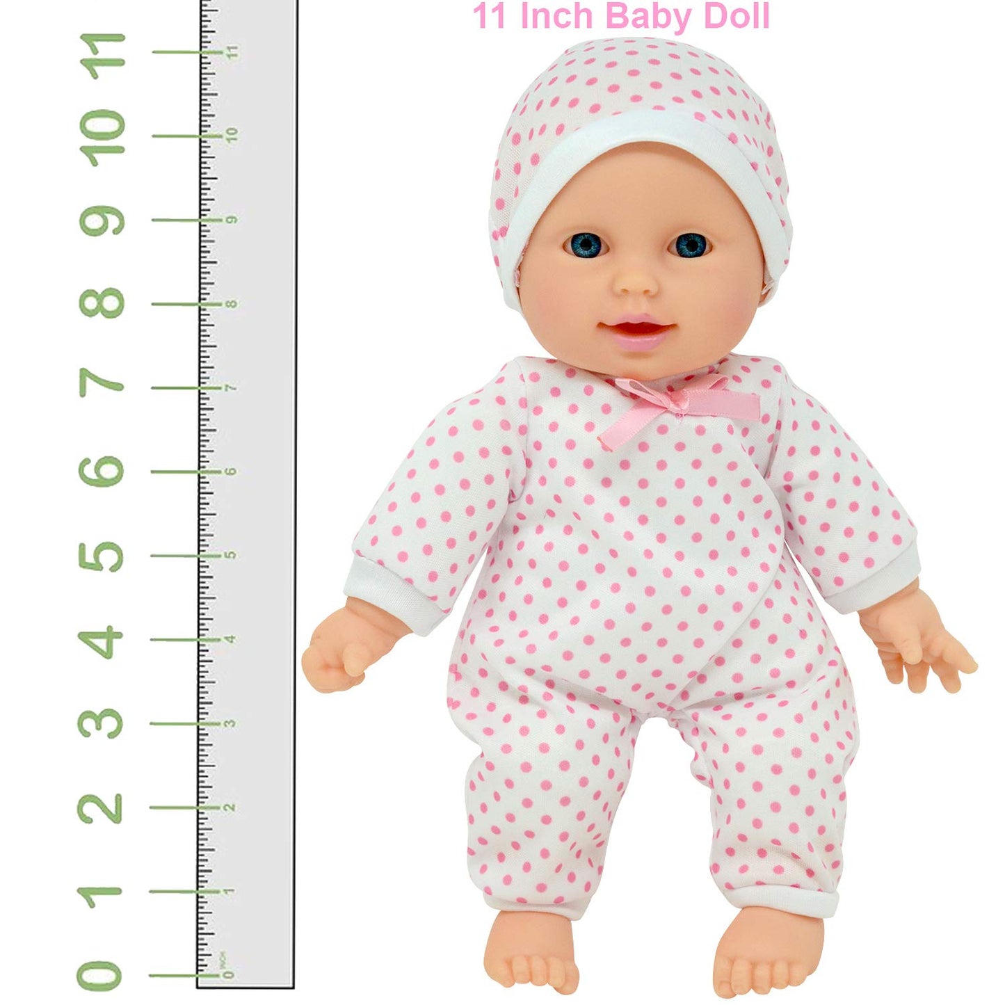 11 inch Soft Body Boy Baby Doll in Gift Box - Doll Pacifier Included -Toy Dolls for Boys and Toddlers (Caucasian)