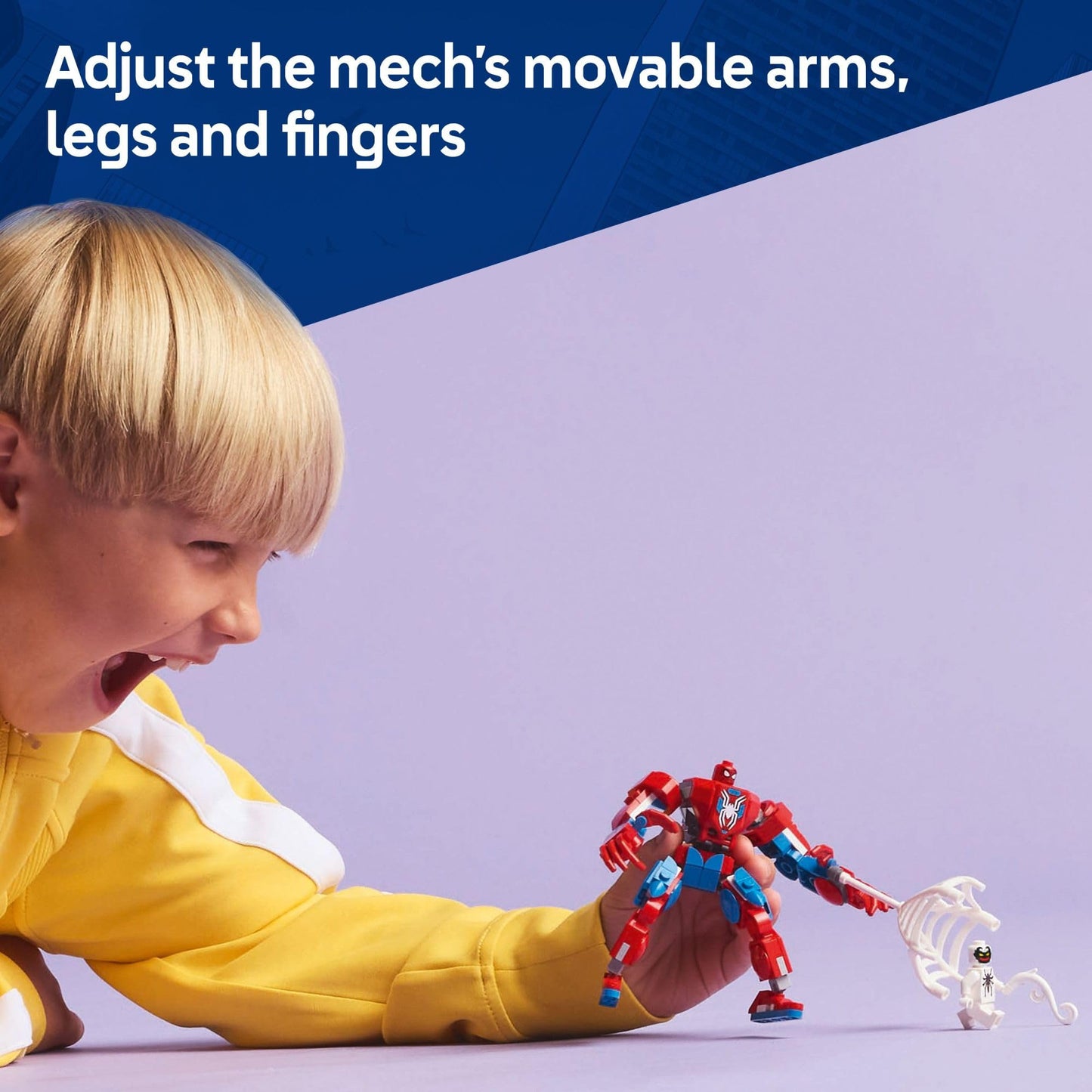 LEGO Marvel Spider-Man Mech vs Anti-Venom Set, Buildable Action Figure Toy for Kids 6+, Superhero Birthday Gift - 76308