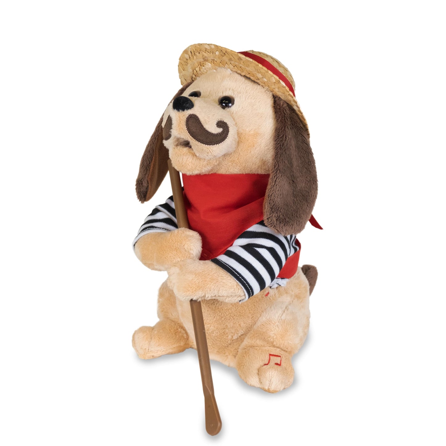 Cuddle Barn - Gondolomio | Romantic Italian Animated Plush Puppy Dog Toy Dancing and Singing Song Ole Sole Mio Valentine's Gift, 12 inches