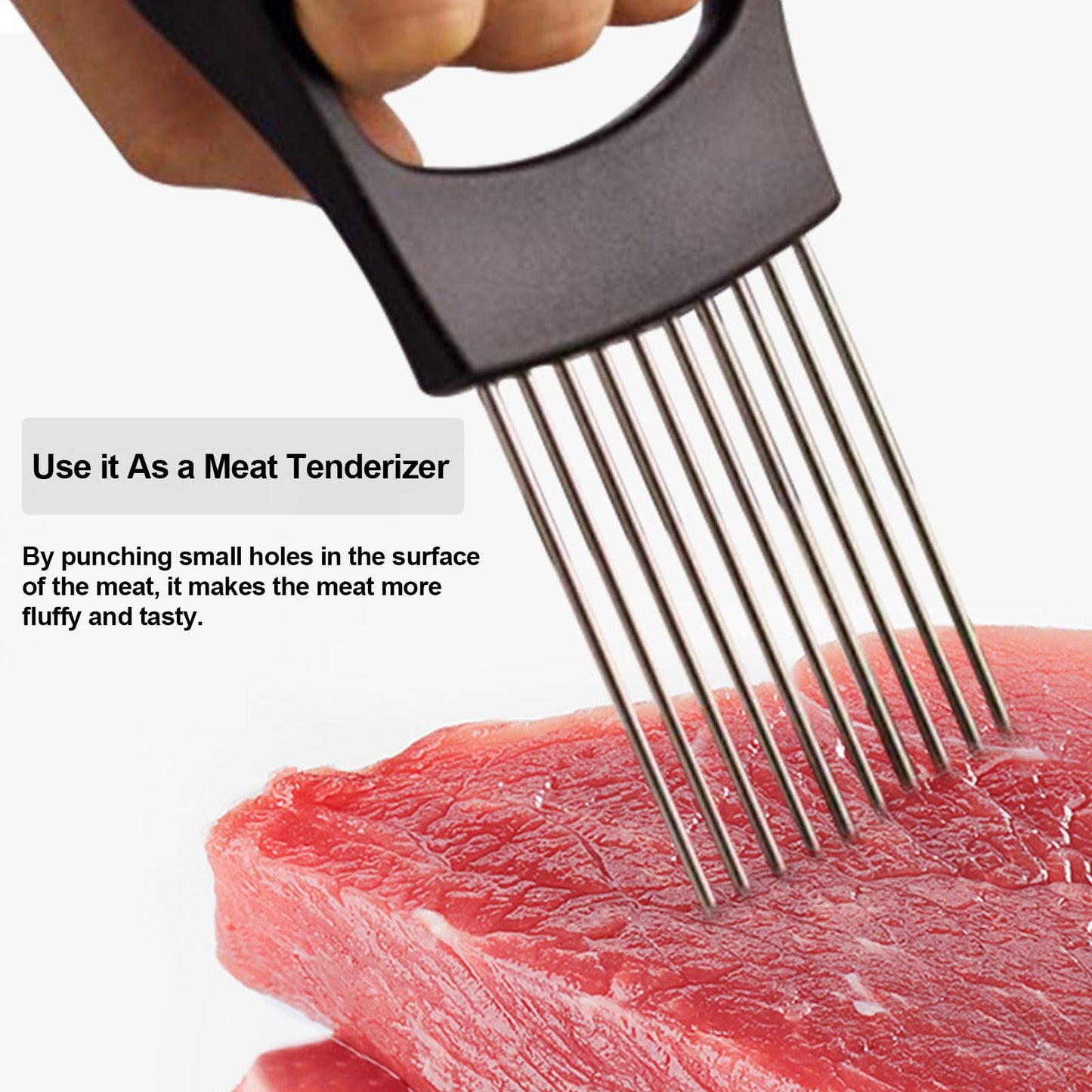 JAYVAR Stainless Steel Onion & Vegetable Holder – Slicer & Chopper for Tomatoes, Potatoes, Avocados, Eggs, Fruit & Meat