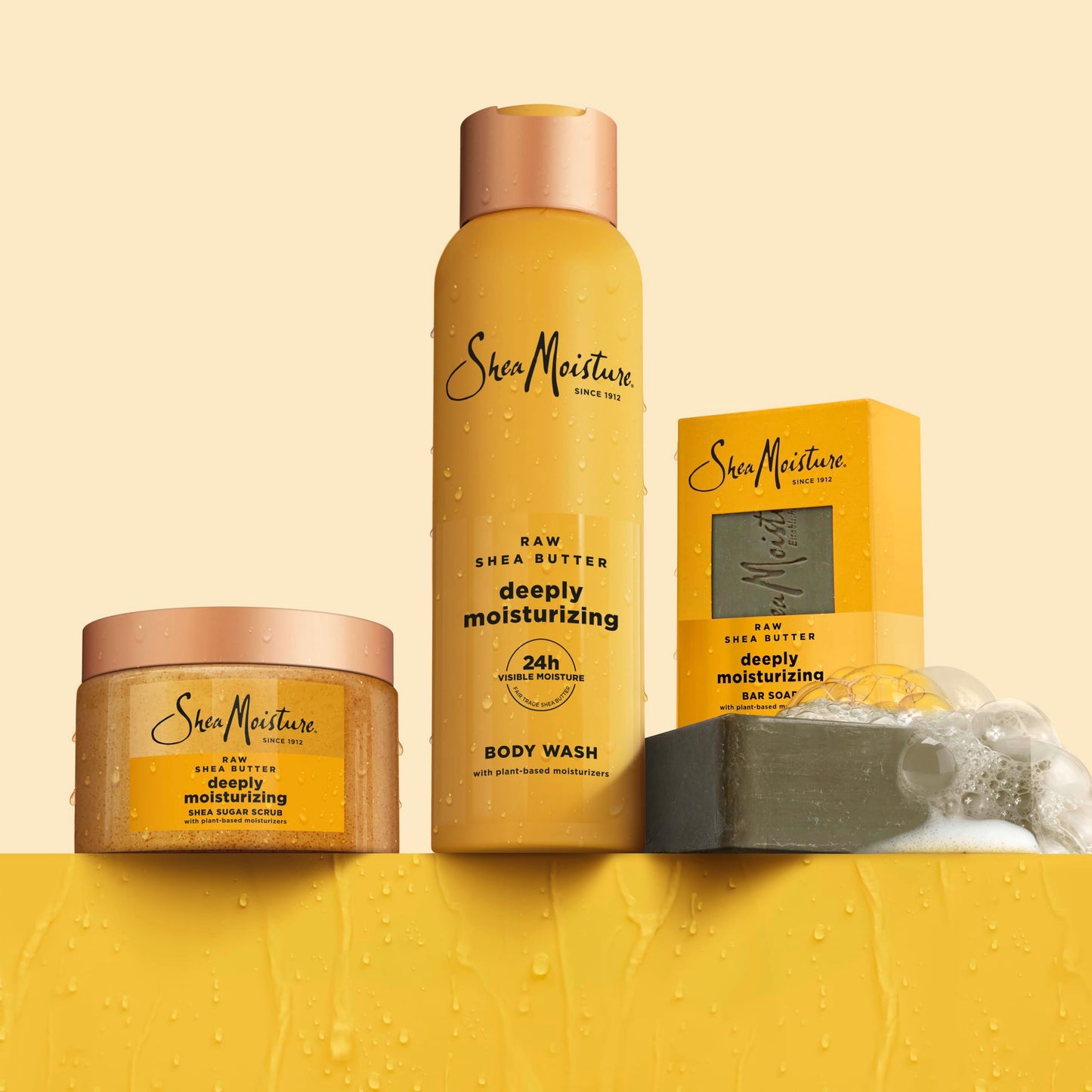 SheaMoisture Shea Sugar Body Scrub – Deeply Moisturizing with Raw Shea Butter, Restores Dry Skin, 24h Hydration, 12 oz