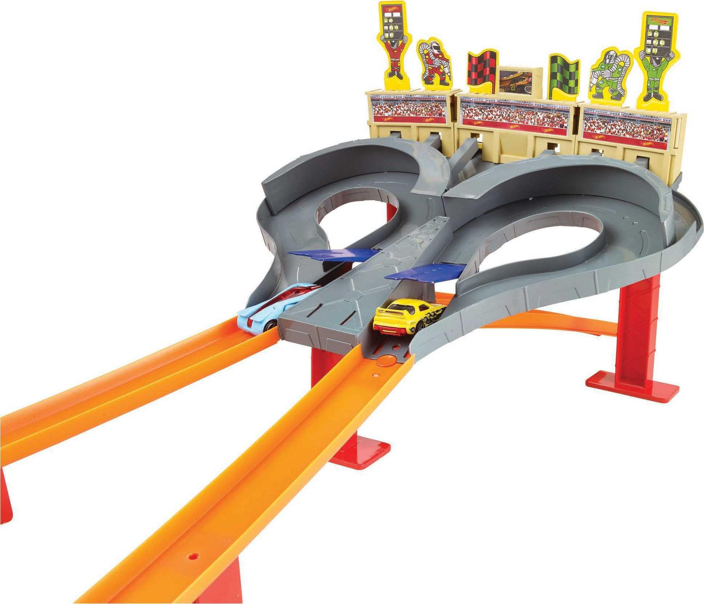 Hot Wheels Track Set Super Speed Blastway Playset, Dual-Track Racing for 1 or 2 Players, Includes 1:64 Scale Toy Car