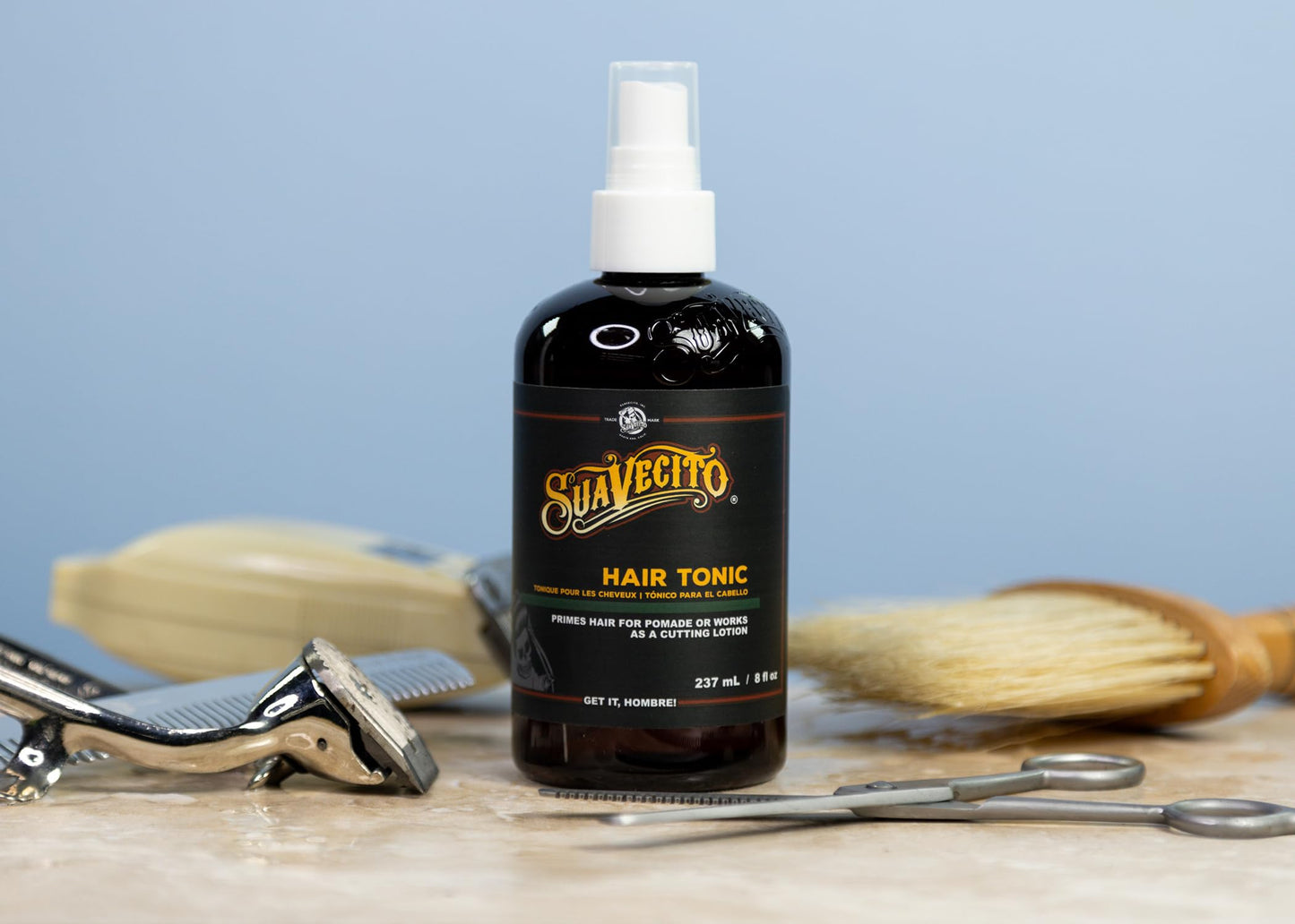 Suavecito Hair Tonic Spray 8oz | Nourishing Scalp Treatment with Rosemary & Witch Hazel | Alcohol, Paraben & Sulfate Free | Hydrates & Strengthens Hair
