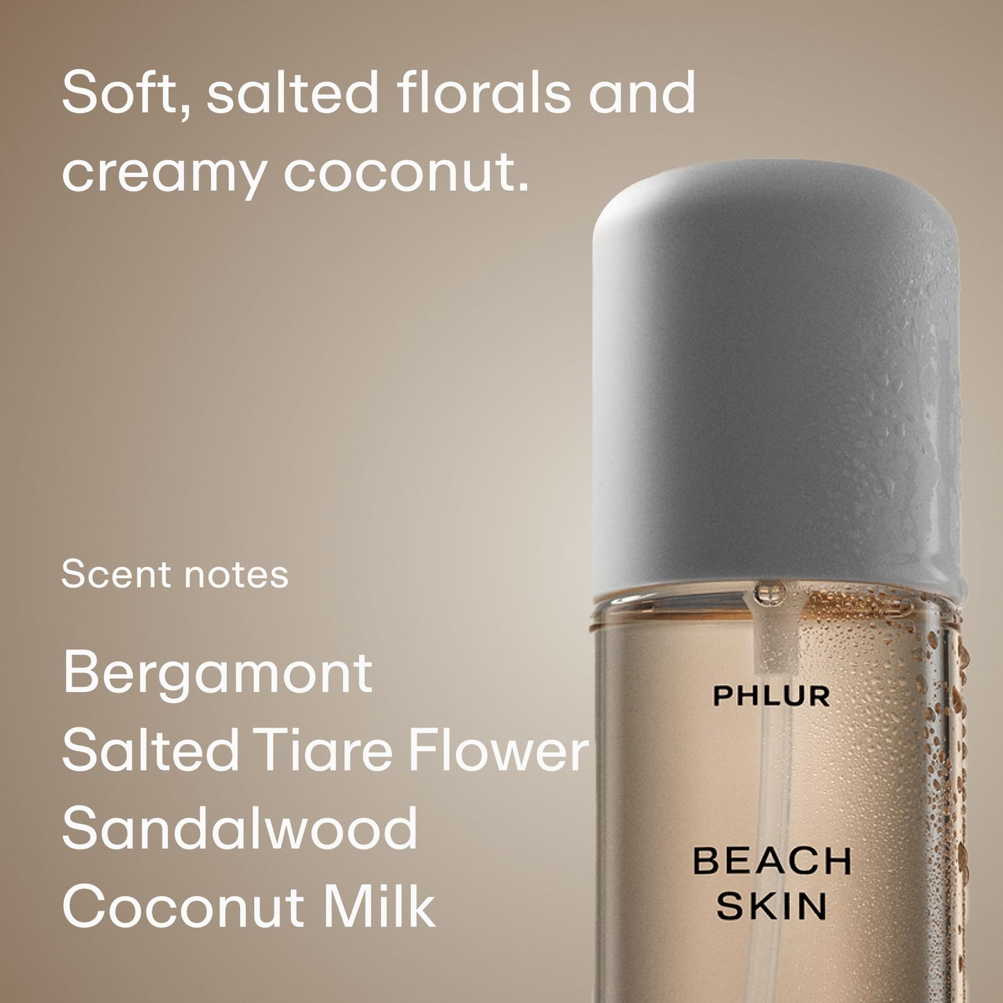 PHLUR Paradise Skin Travel Set – Body Mist Gift Trio with Peach Skin, Vanilla Skin & Beach Skin – Travel Size Hair & Body Fragrance (3 x 3 fl oz)