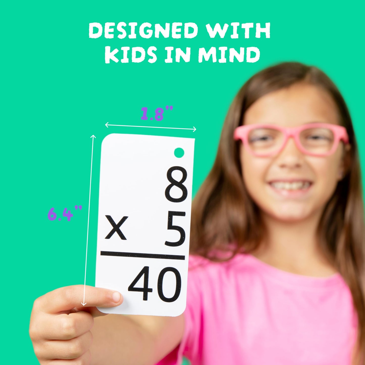 Star Right Multiplication Flash Cards - 169 Hole-Punched Times Tables Cards with 2 Rings for Kids 8+, Home & School Practice