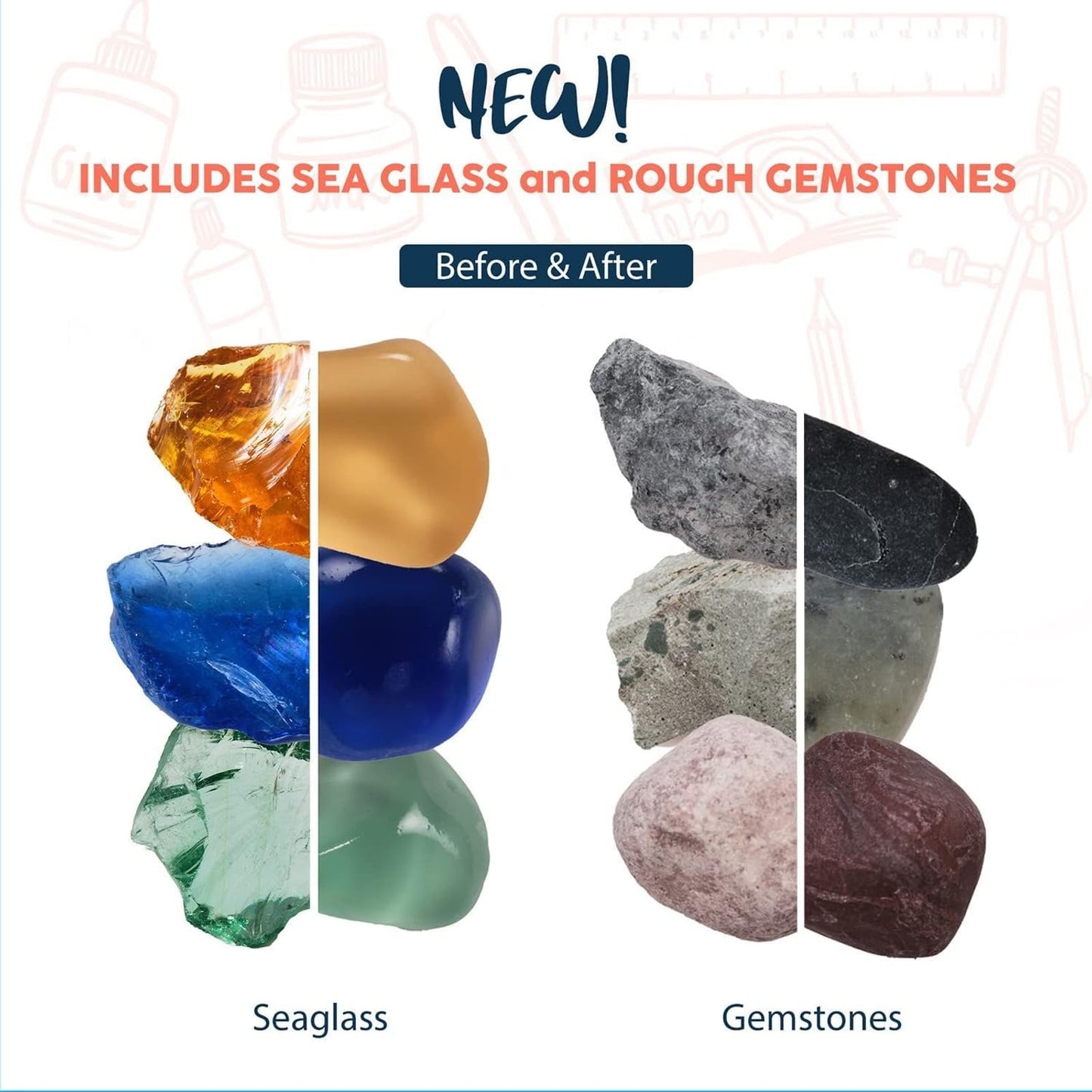 BRYTE Pink Rock Tumbler – 3 Speeds, 9-Day Digital Timer, Self-Cooling Motor, Dual Injection, Professional Polisher Kit for Kids & Adults