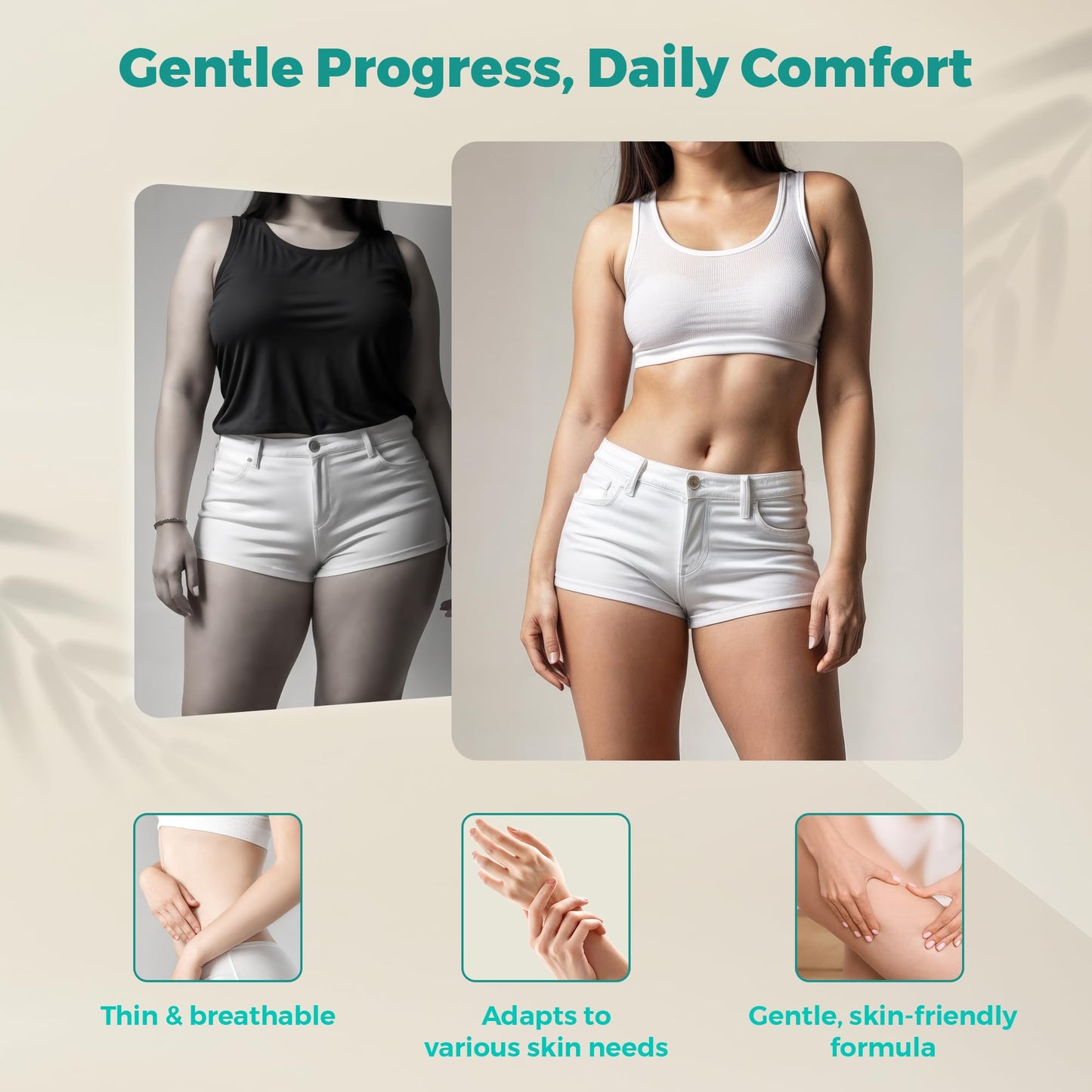 NutraPeaks GLP-1 Nano Patch – Body Shaping & Skin Firming Care with Ginger Extract, Gentle Massage, 4 Patches for Women & Girls