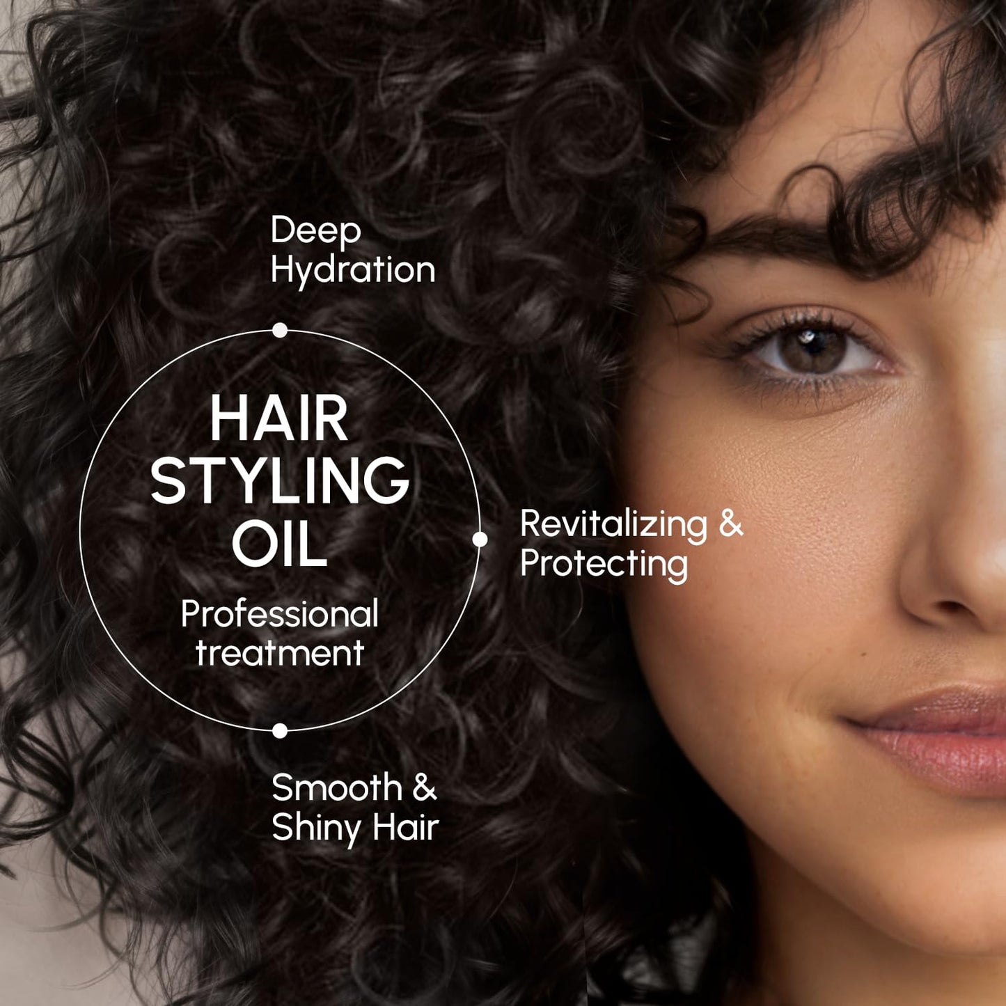 MAREE Hair Oil for Frizzy & Damaged Hair 3.4 fl oz | Argan, Biotin & Keratin Serum | Vitamins A, E, B5 | Anti-Frizz Control for Curly Hair