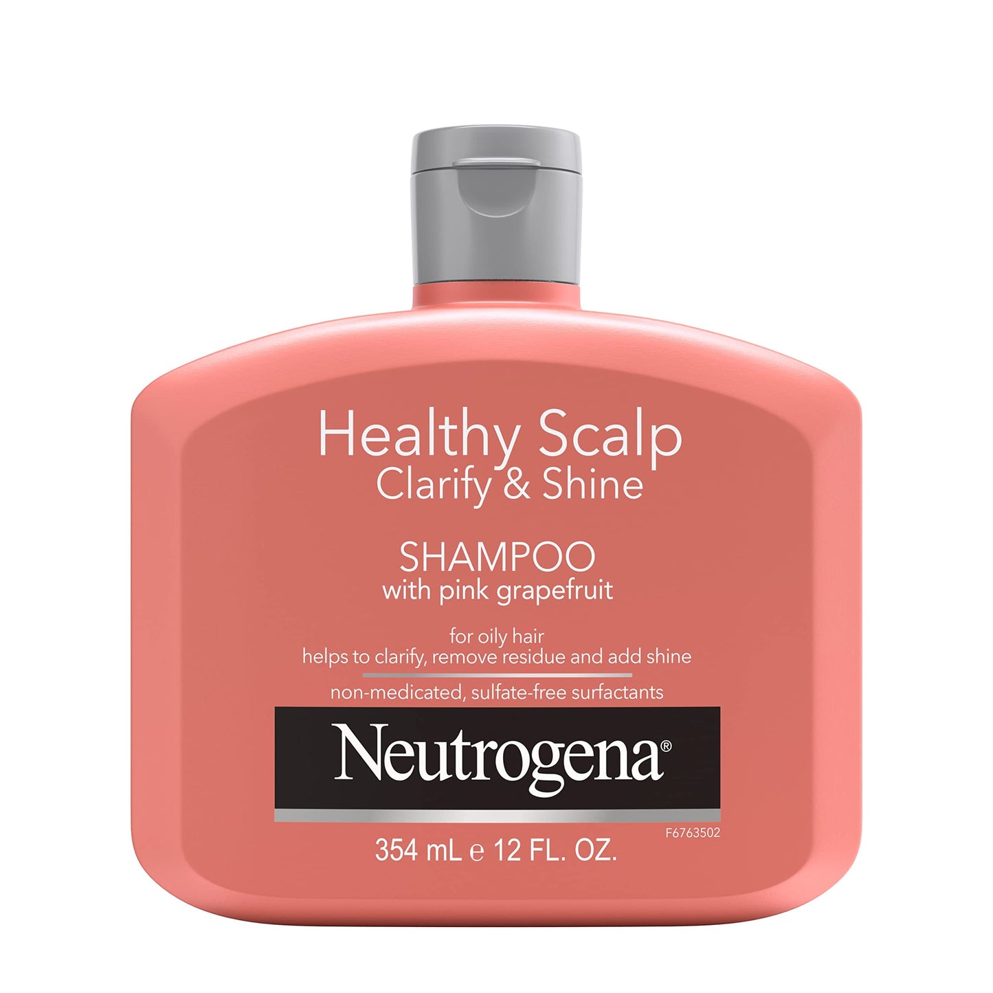 Neutrogena Healthy Scalp Clarifying Shampoo with Pink Grapefruit – Exfoliating, pH-Balanced, Color-Safe, Sulfate & Paraben-Free, 12 Fl Oz
