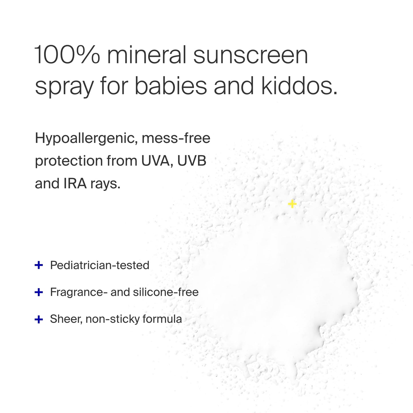 Supergoop! Sunnyscreen 100% Mineral Spray SPF 50, 3.4 oz – Baby & Kids Sunscreen for Face & Body, Non-Nano Zinc, Hypoallergenic, Fragrance-Free