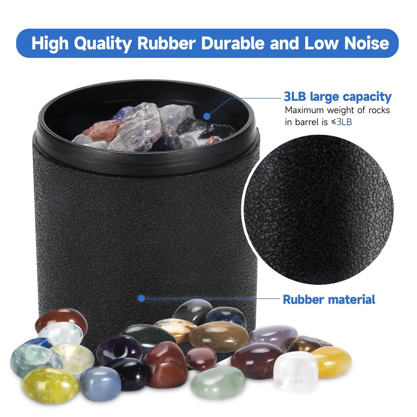 Leegol Electric Replacement 3lb Barrel for Rock Tumbler