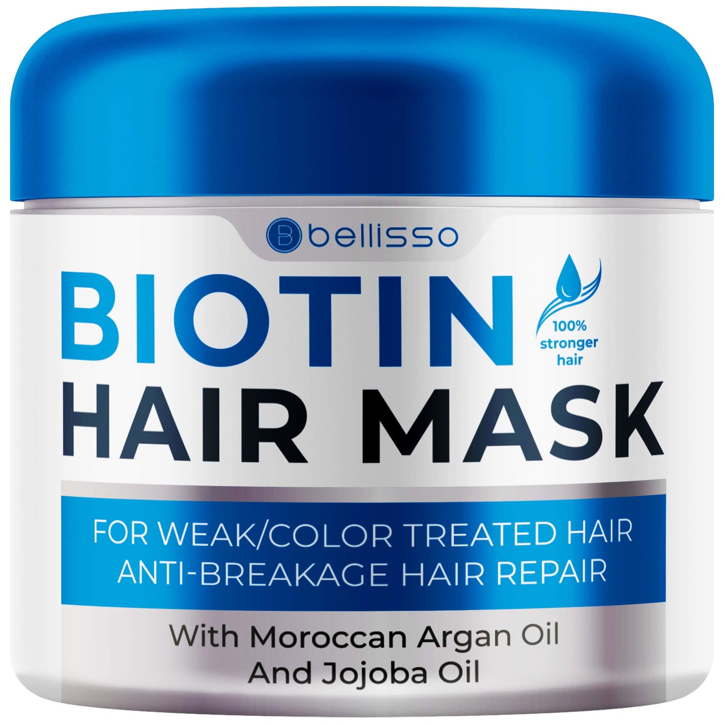 Biotin Hair Mask - Deep Conditioning Repair Treatment for Dry, Damaged or Curly Hair - Boosts Volume & Hydration - Sulfate & Paraben Free