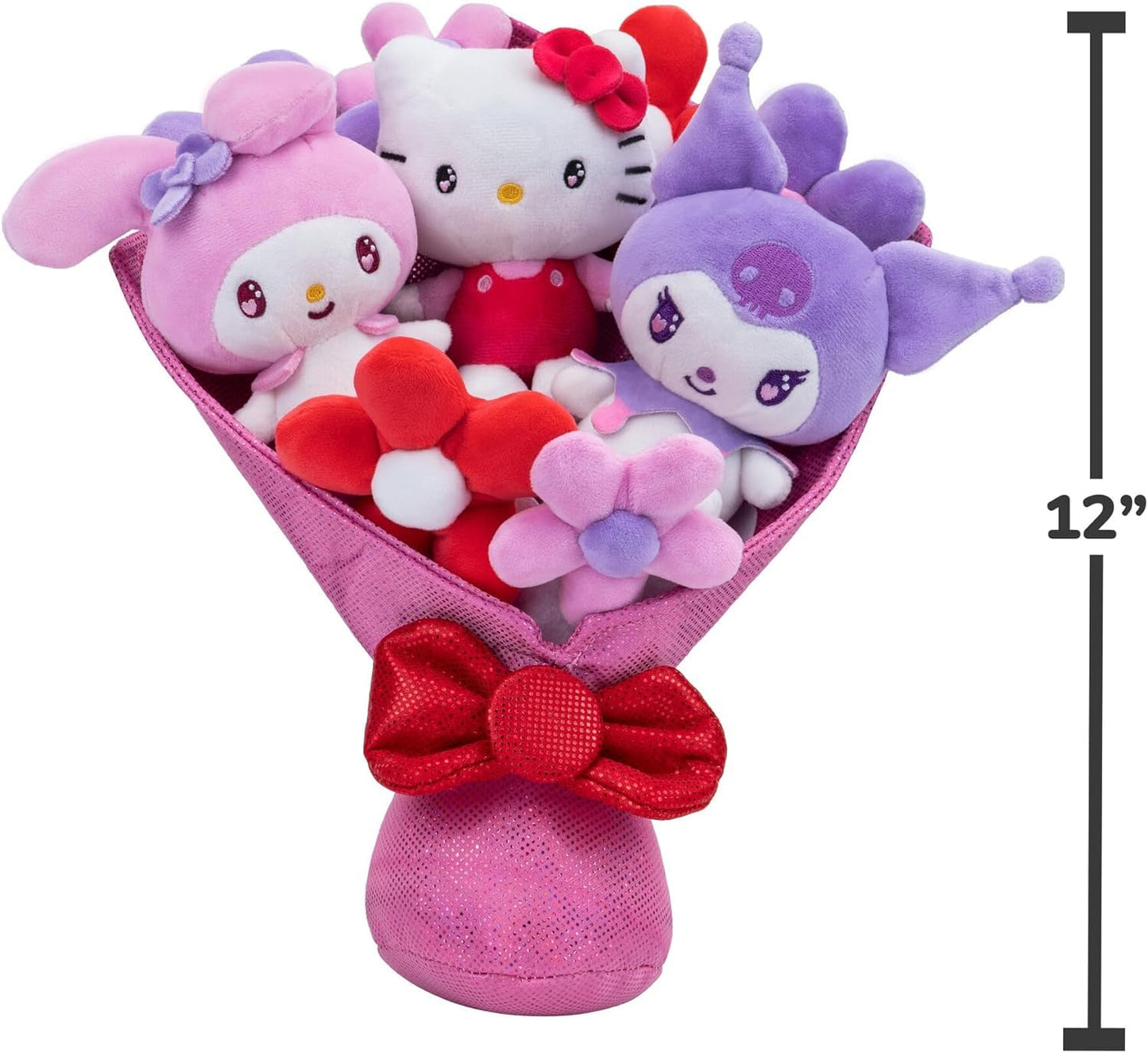 Jazwares Hello Kitty and Friends - 12-inch Plush Bouquet - 9 Plush Included - Officially Licensed Sanrio Product from