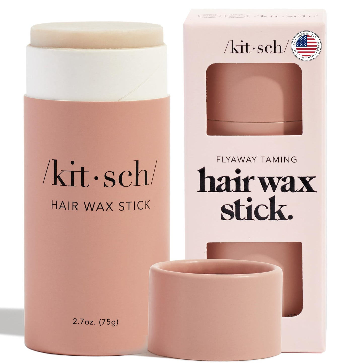 Kitsch Hair Wax Stick for Women & Men – Anti-Frizz, Flyaway Tamer, Slick Back & Smooth Hair, No Residue, All-Day Hold