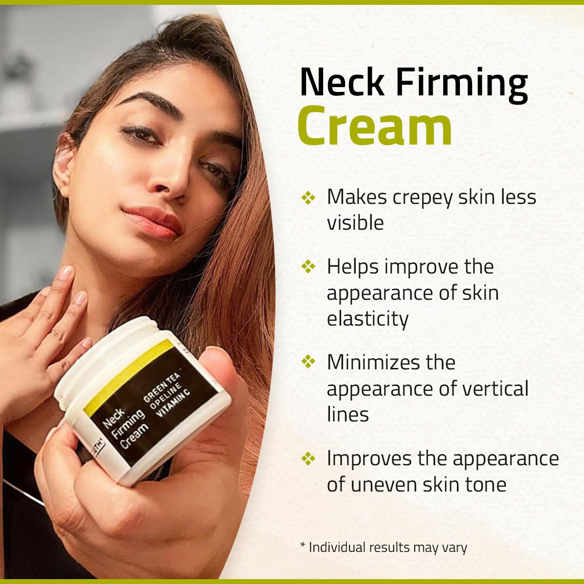 YEOUTH Neck Cream with Vitamin C – Firming Moisturizer for Face, Neck & Chest, Targets Double Chin & Décolletage, 2oz