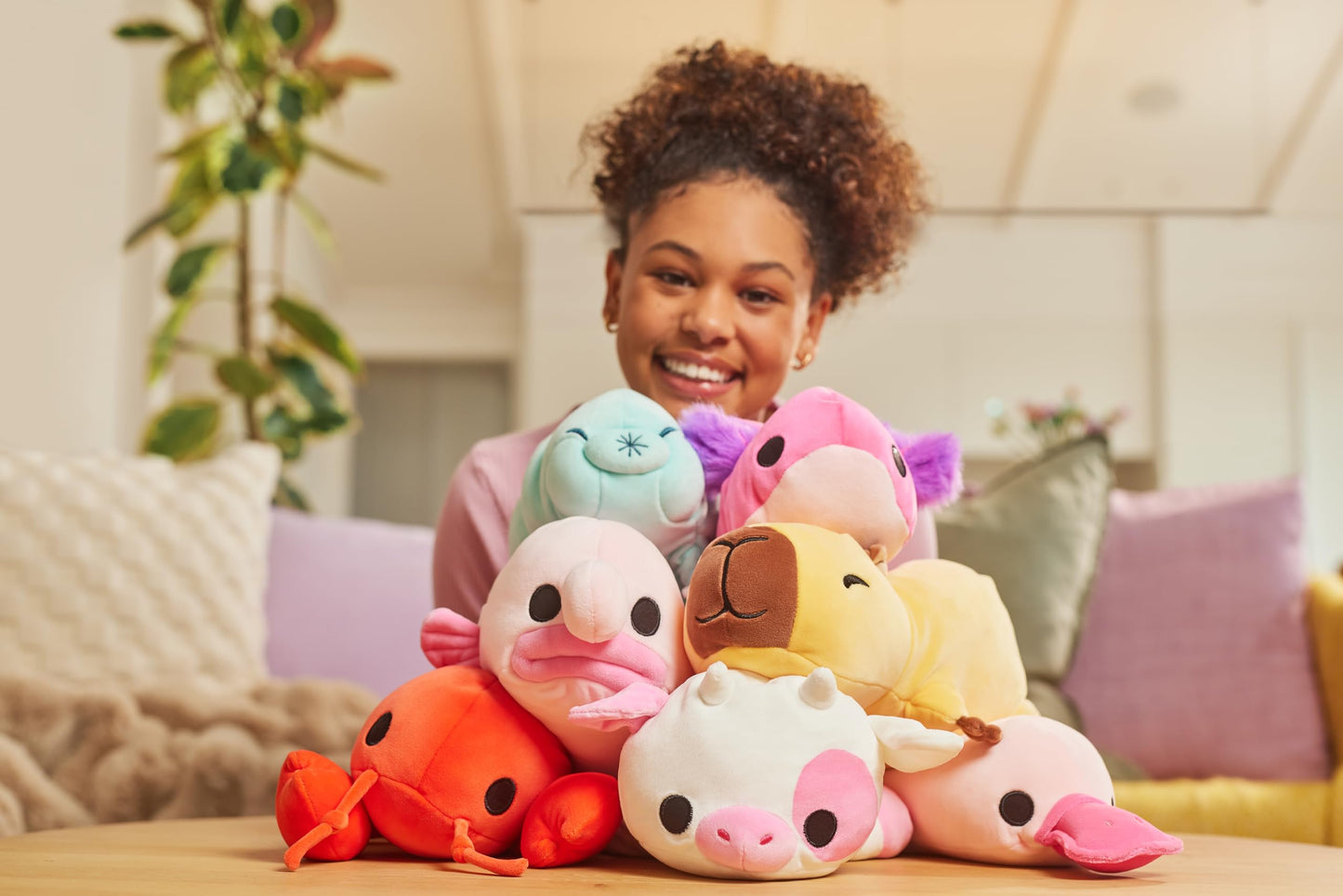 Hug-A-Lumps Blob Fish Bob by ZURU, Small, 1.65 lbs, Cuddly Squishy Weighted Plush, Sleeping Pillow Plush, Stuffed Animal (Blob Fish)