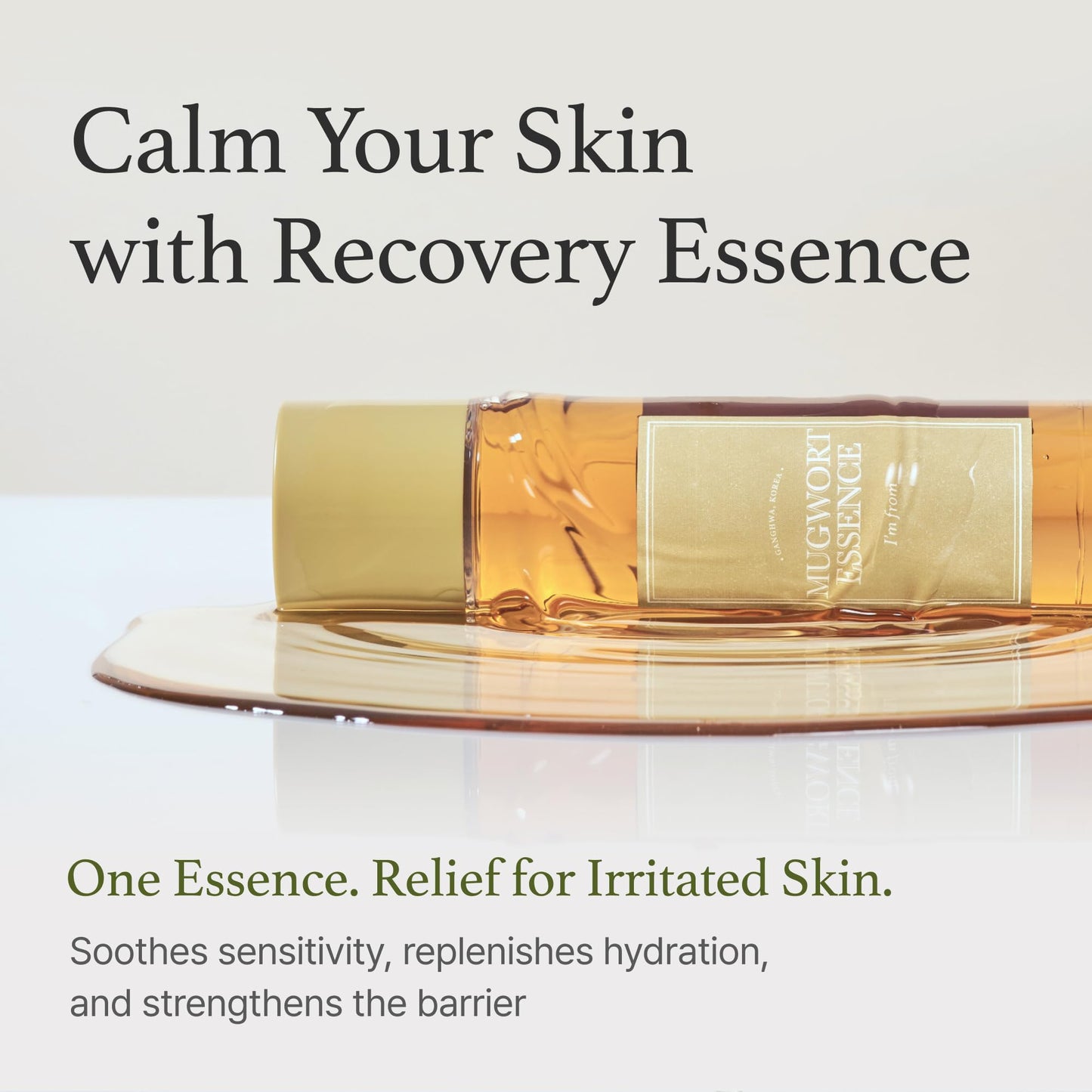 I'm From Mugwort Essence - Vegan Korean Toner for Sensitive Skin, Redness Relief & Hydration, Soothing & Refreshing, 5.4 fl oz