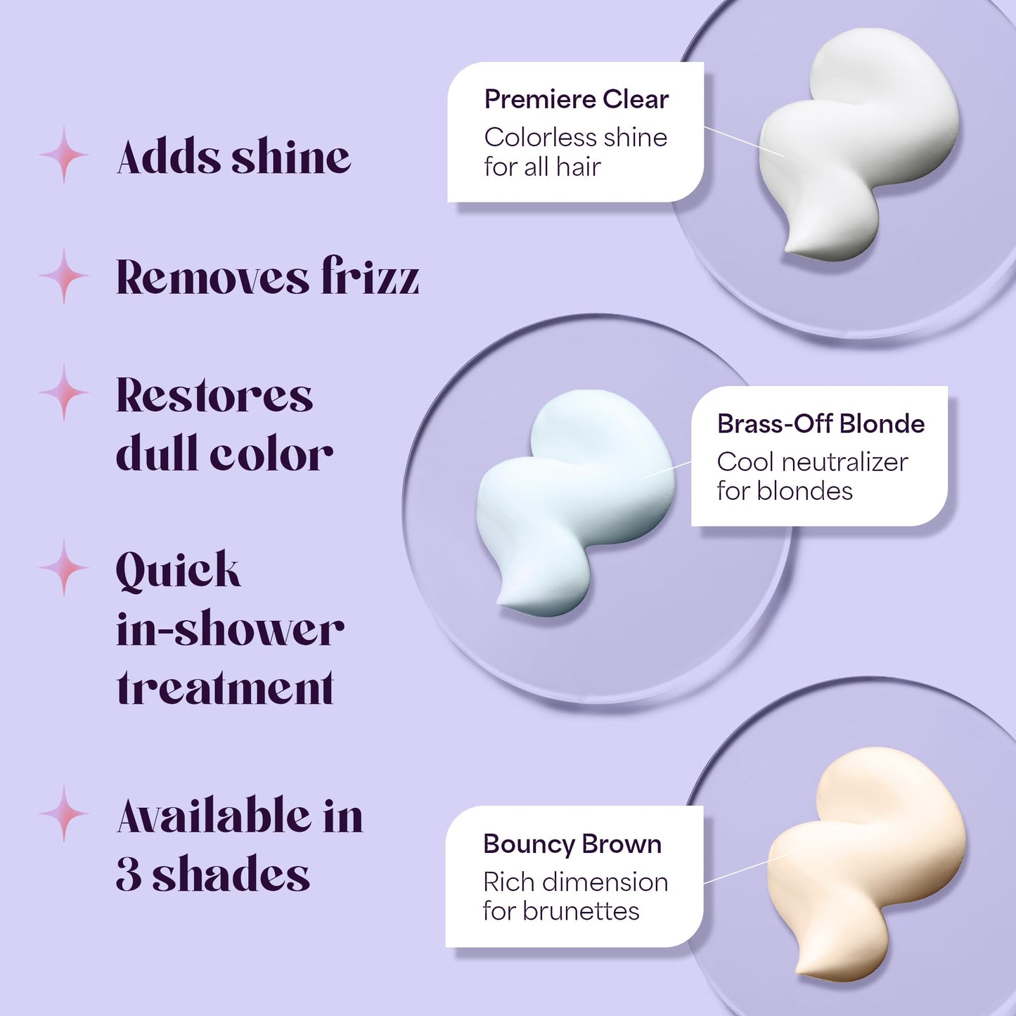 Hally Hair Fluffy G Hair Gloss (Clear) 3.4 fl oz | Hair Glaze for Color-Treated, Fine, Dry & Frizzy Hair | Adds Shine, Volume & Vibrancy