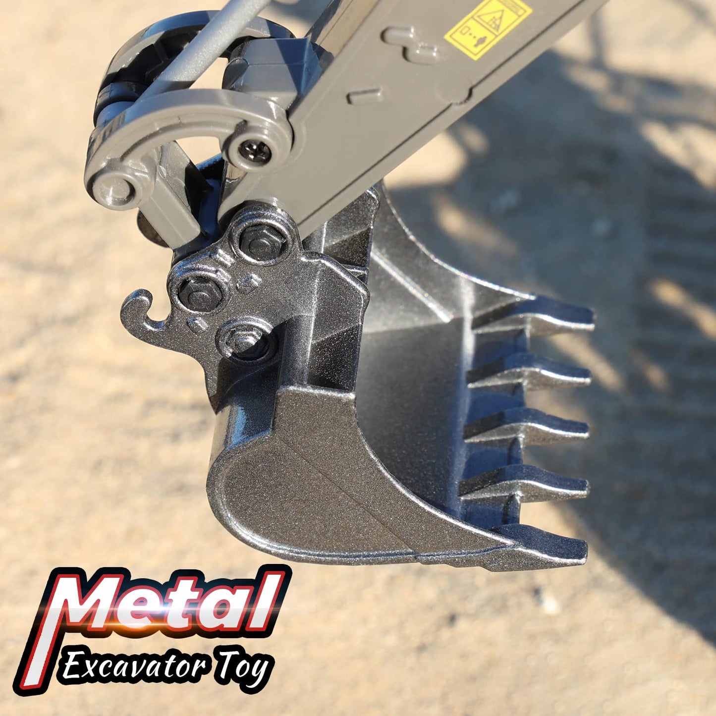 DDAI RC Excavator Toy for Kids – Rechargeable Remote Control Construction Digger with Metal Shovel, Gift for Boys Ages 3-12+