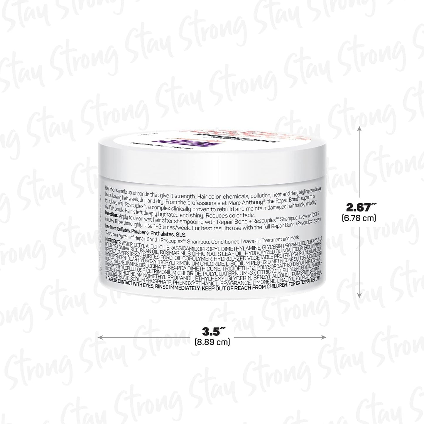 Marc Anthony Repairing Hair Mask, Repair Bond + Rescuplex – Strengthens & Repairs Dry, Damaged Hair, Reduces Frizz, Breakage & Flyaways