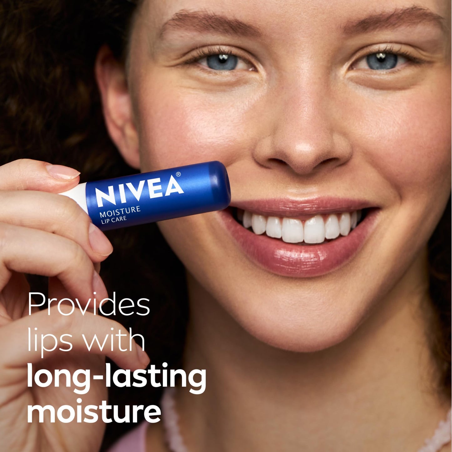 NIVEA Moisture Lip Care 4-Pack – Hydrating Lip Balm with Shea Butter, Oils, Vitamins C & E for Moisture, Repair & Nourishment, 0.17oz