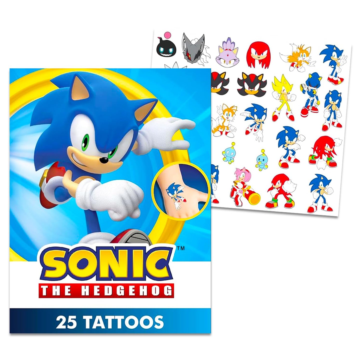 Sonic the Hedgehog Floor Puzzle Set – 72-Piece Jigsaw Puzzle Bundle with Stickers, Tattoos & More, Fun for Kids Ages 5+