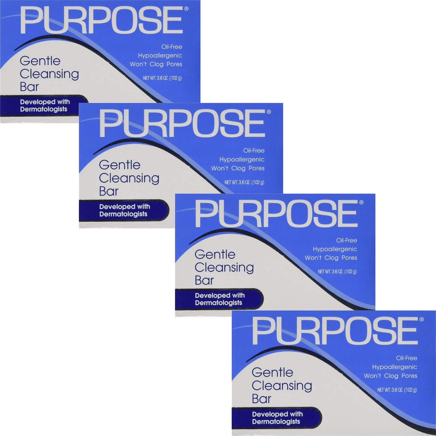 Purpose Gentle Cleansing Bar - 3.6 Oz/Pack, 4 Pack