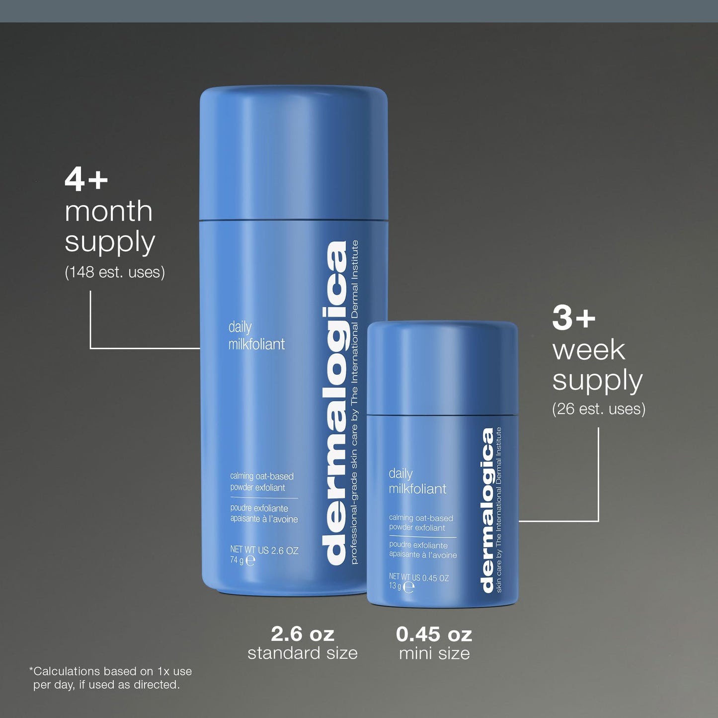 Dermalogica Daily Milkfoliant Face Exfoliator Powder with AHA & BHA – Calming, Polishing & Hydrating Oat-Based Vegan Scrub, Travel Size 0.45 fl oz