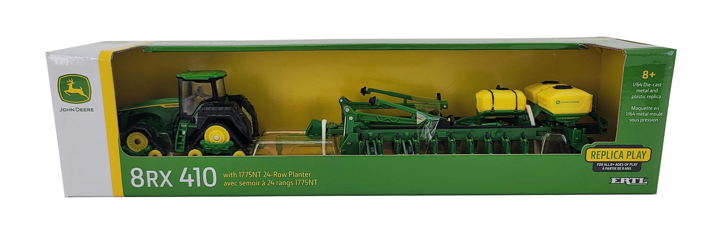 John Deere 1/64 8RX 410 w/ 1775NT 24-Row Planter Toy - LP82766