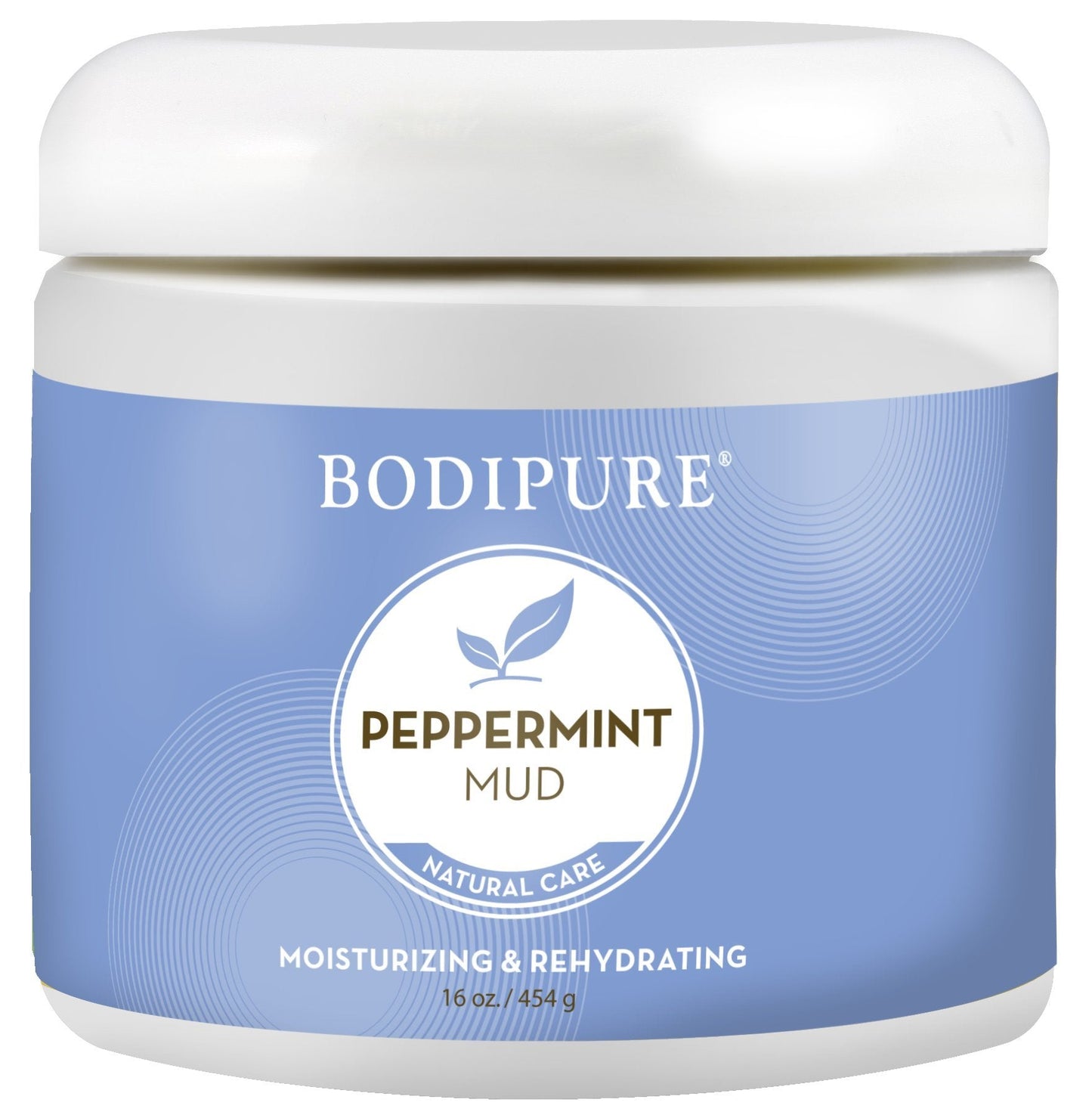 Bodipure Peppermint Body Mud Mask – Spa-Quality Skin Treatment with Peppermint & Botanical Extracts, Moisturizing & Rehydrating, 16oz