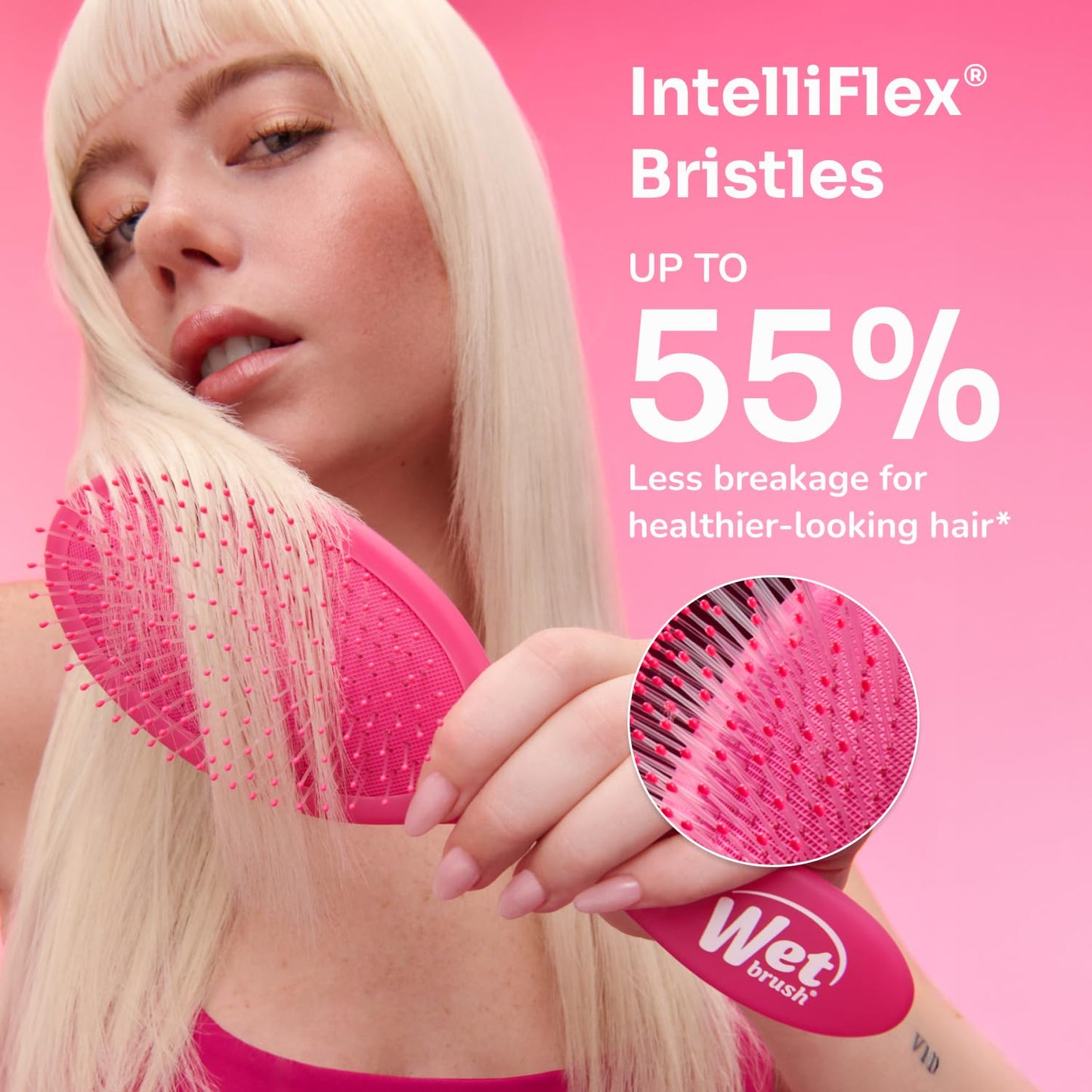 Wet Brush Original Detangler Hair Brush, Amazon Exclusive Aqua – Ultra-Soft IntelliFlex Bristles Glide Through Tangles – For All Hair Types, Wet or Dry