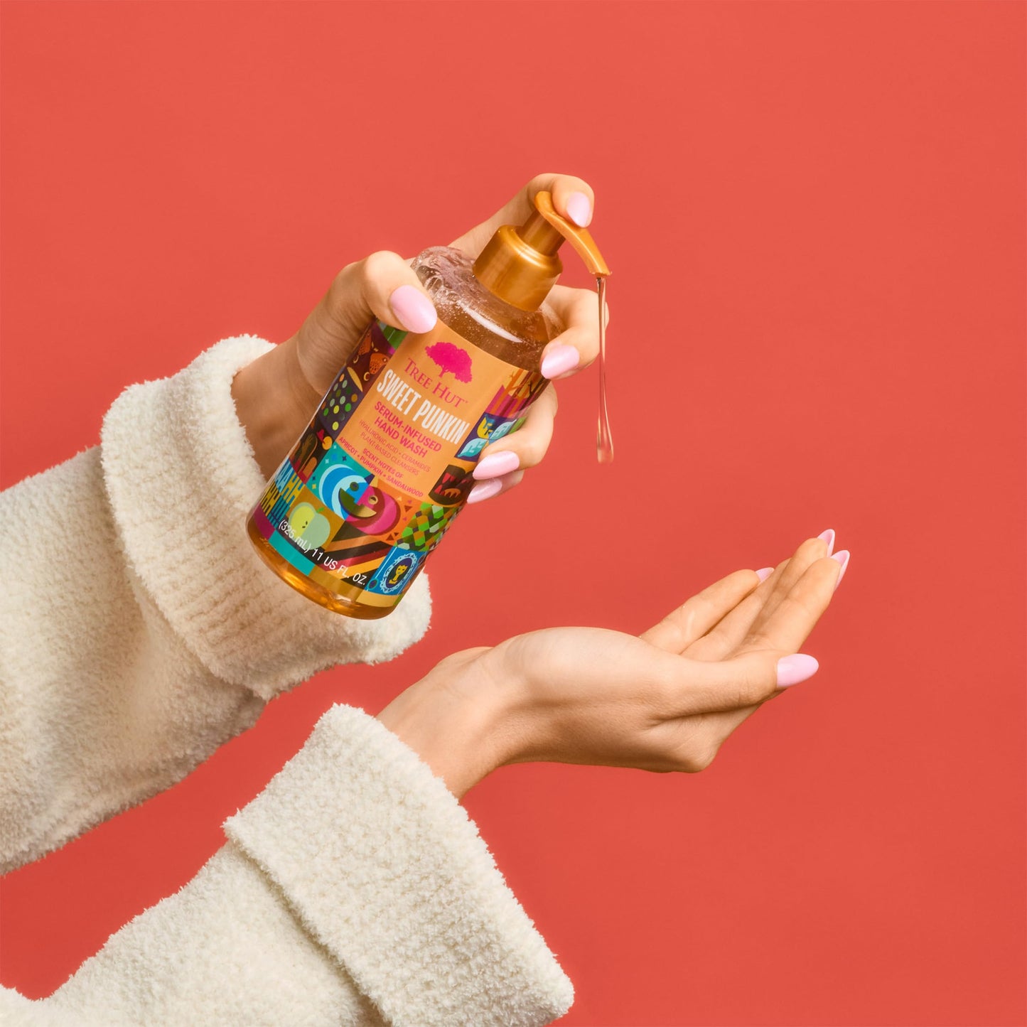 Tree Hut Sweet Punkin Serum Infused Hand Wash – Nourishing Cleanser with Long-Lasting Scent, Hydrating & Moisturizing Care, 11 fl oz