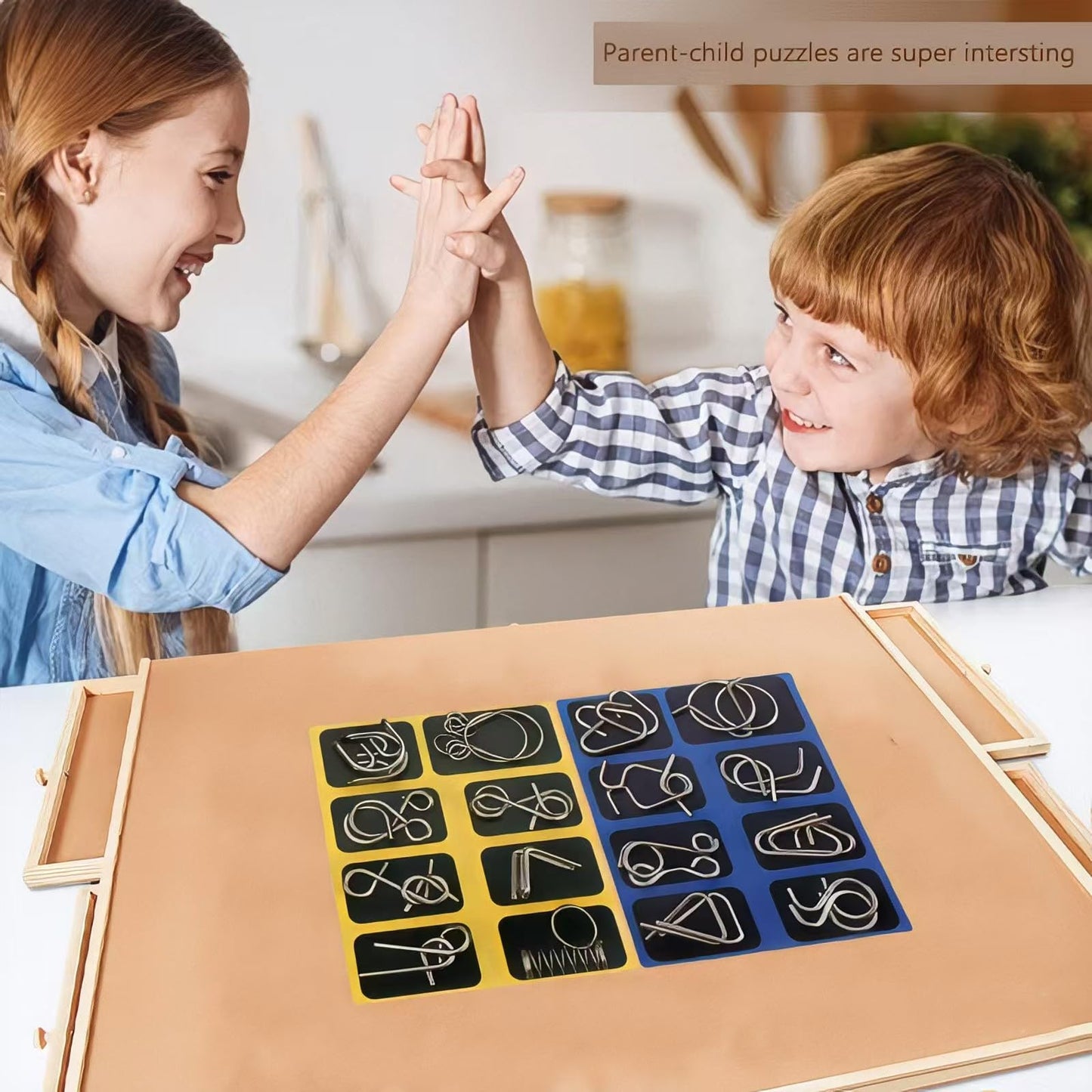 Metal Brain Teaser Puzzles – Set of 32 Steel IQ & Physics Mind Games with Pouch, Challenging Gifts & Stocking Stuffers for Kids & Adults