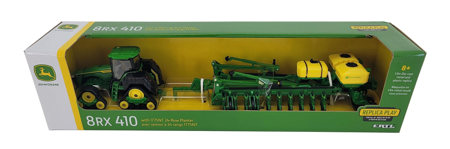 John Deere 1/64 8RX 410 w/ 1775NT 24-Row Planter Toy - LP82766