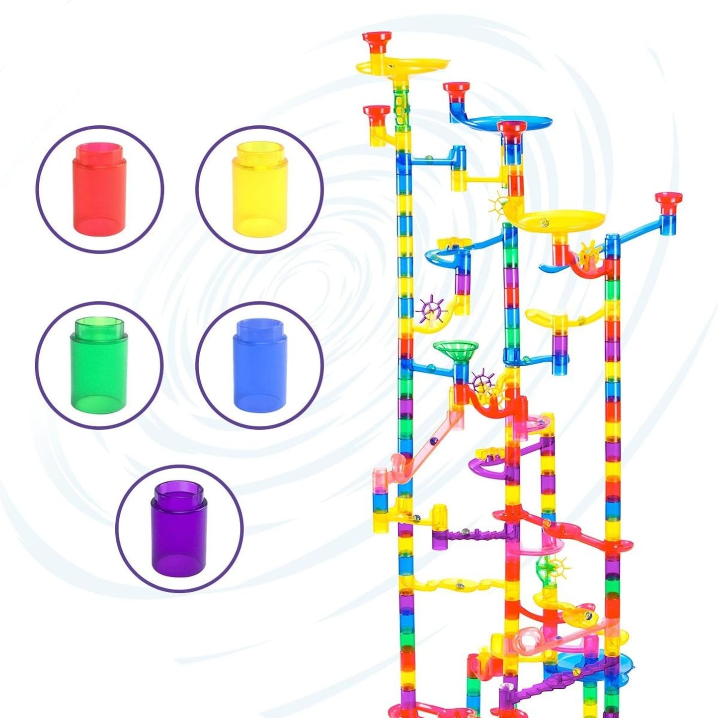 Marble Genius Tubes, 30pcs Marble Run Accessory Set for Kids Ages 4+, Fun Building & Learning Educational Construction Add-on Kit for Teens STEM