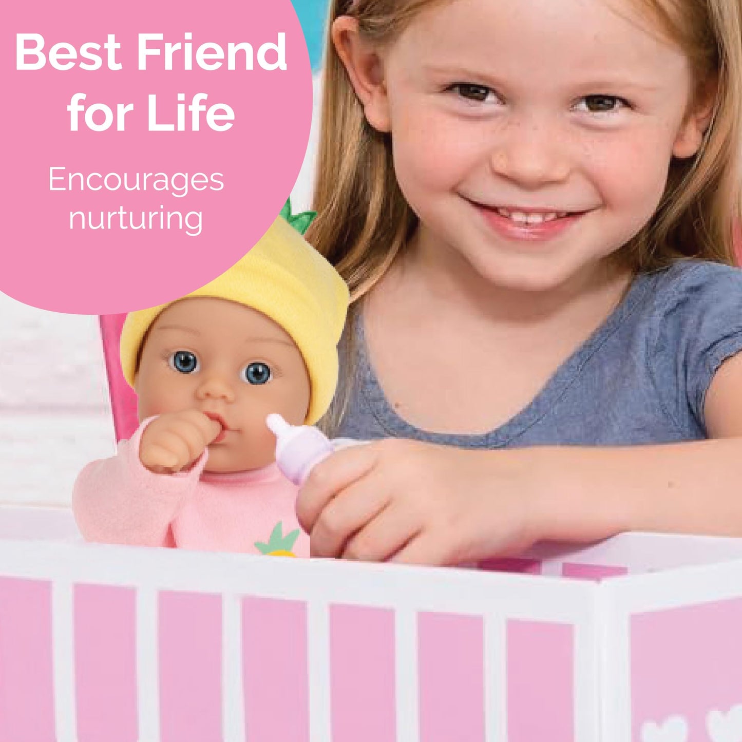 Adora Sweet Baby 11" Soft Cuddly Doll – Realistic Features, Gentle Scent, Machine Washable, Lightweight & Easy to Hold (Pineapple)