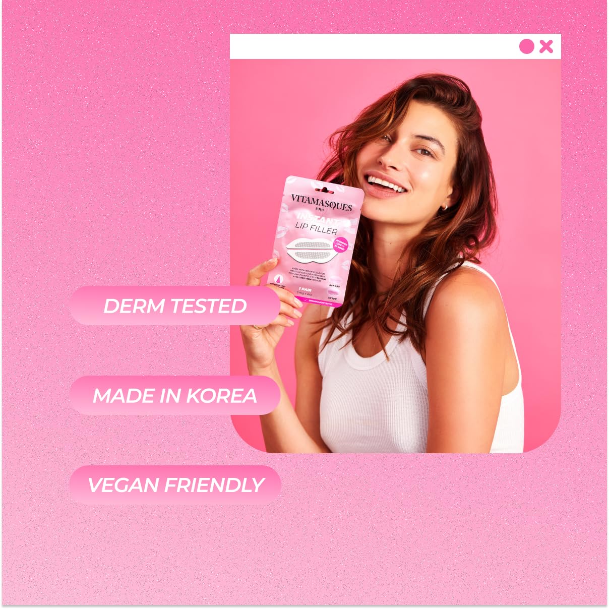 Instant Lip Filler Mask 3-Pack – Plump Lips in 30 Min with Vegan Collagen, Hyaluronic Acid & 400 Micro-Dart Patches, Korean Skincare