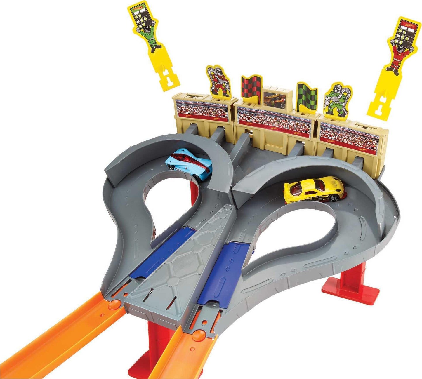 Hot Wheels Track Set Super Speed Blastway Playset, Dual-Track Racing for 1 or 2 Players, Includes 1:64 Scale Toy Car