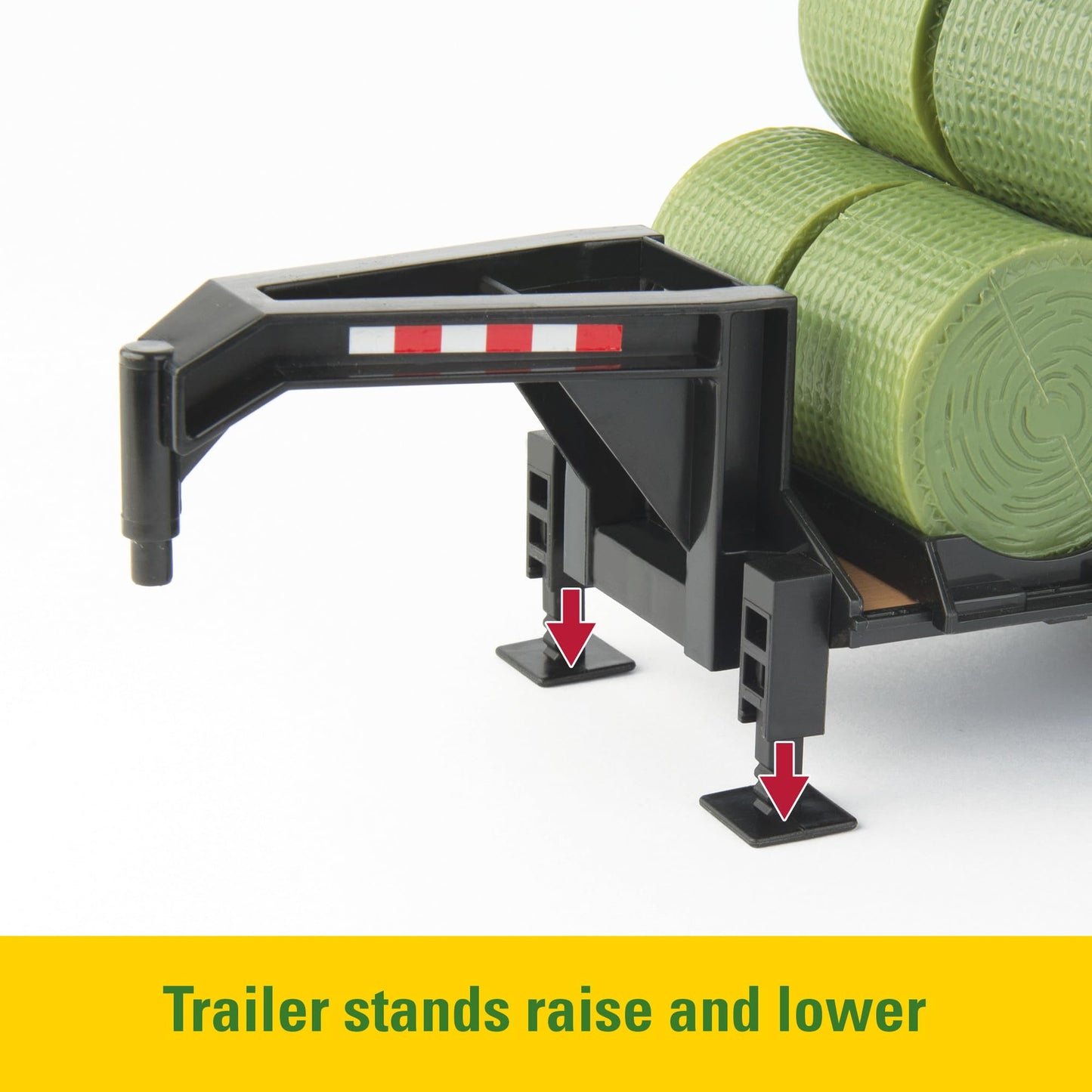 TOMY John Deere Round Bale Haying Set 1:32 Scale with 7R Tractor, 569 Round Baler & 381G Skid Steer Toy Farm Construction Playset Ages 3+