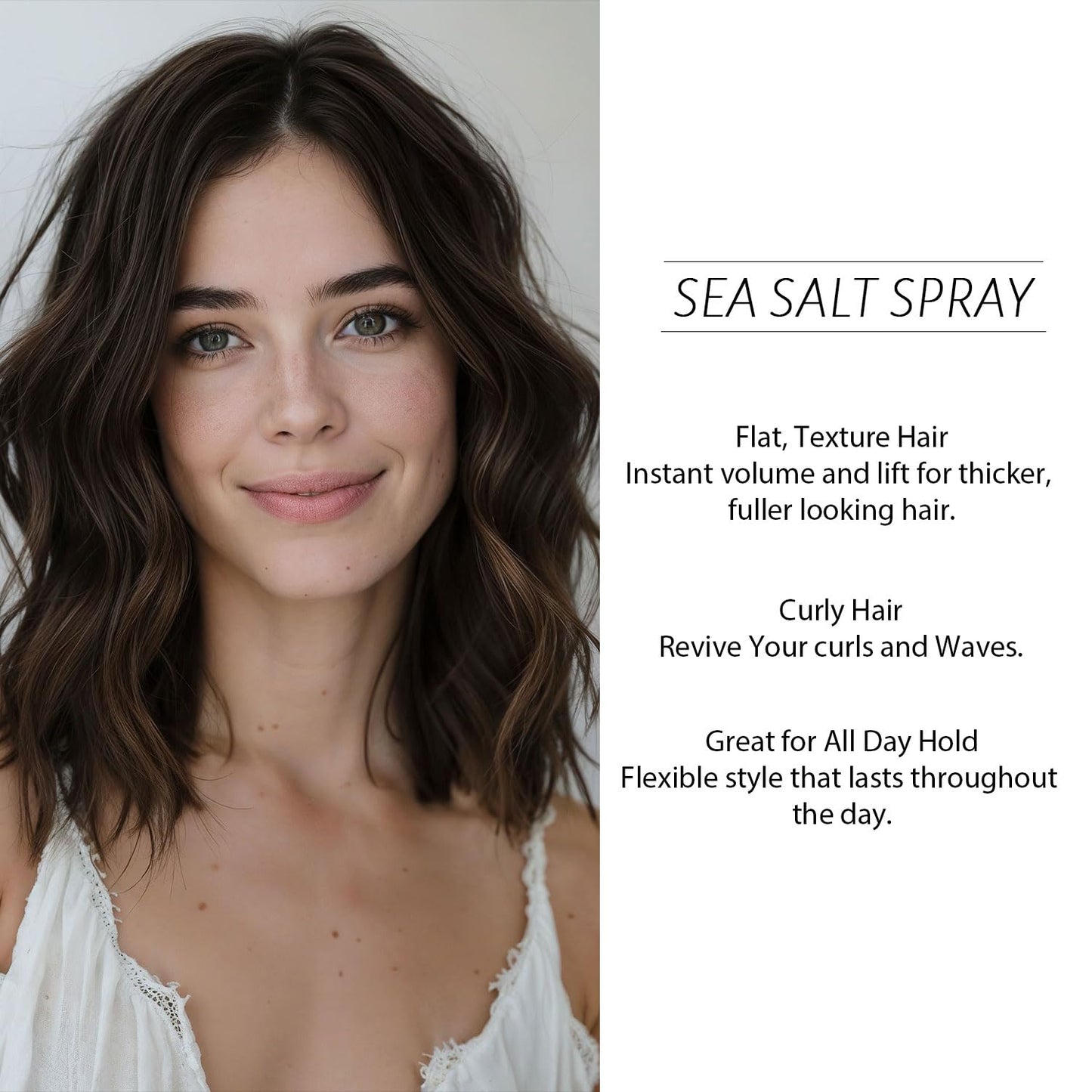 Crownnaturally CNNY Sea Salt Spray | Texturizing & Volumizing Hair Spray 150ml | Lightweight Natural Hold for Beachy Waves & Flexible Control