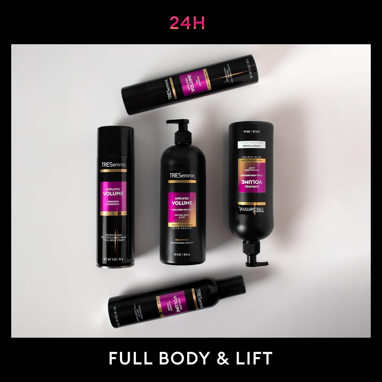 TRESemmé Plumping Mousse Amplified Volume for 24H Lift and Body with Pro Lock Technology 10.5 Fl Oz