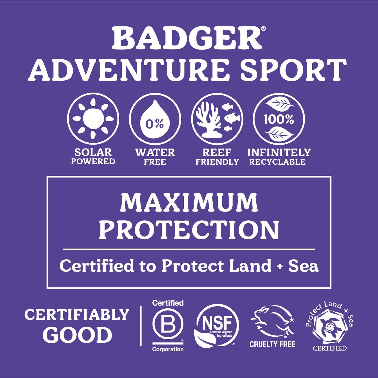 Badger Mineral Sunscreen SPF 50 – 98% Organic, Zinc Oxide, Broad-Spectrum, Reef-Safe, Hypoallergenic, Unscented, Water-Resistant 2.9 fl oz