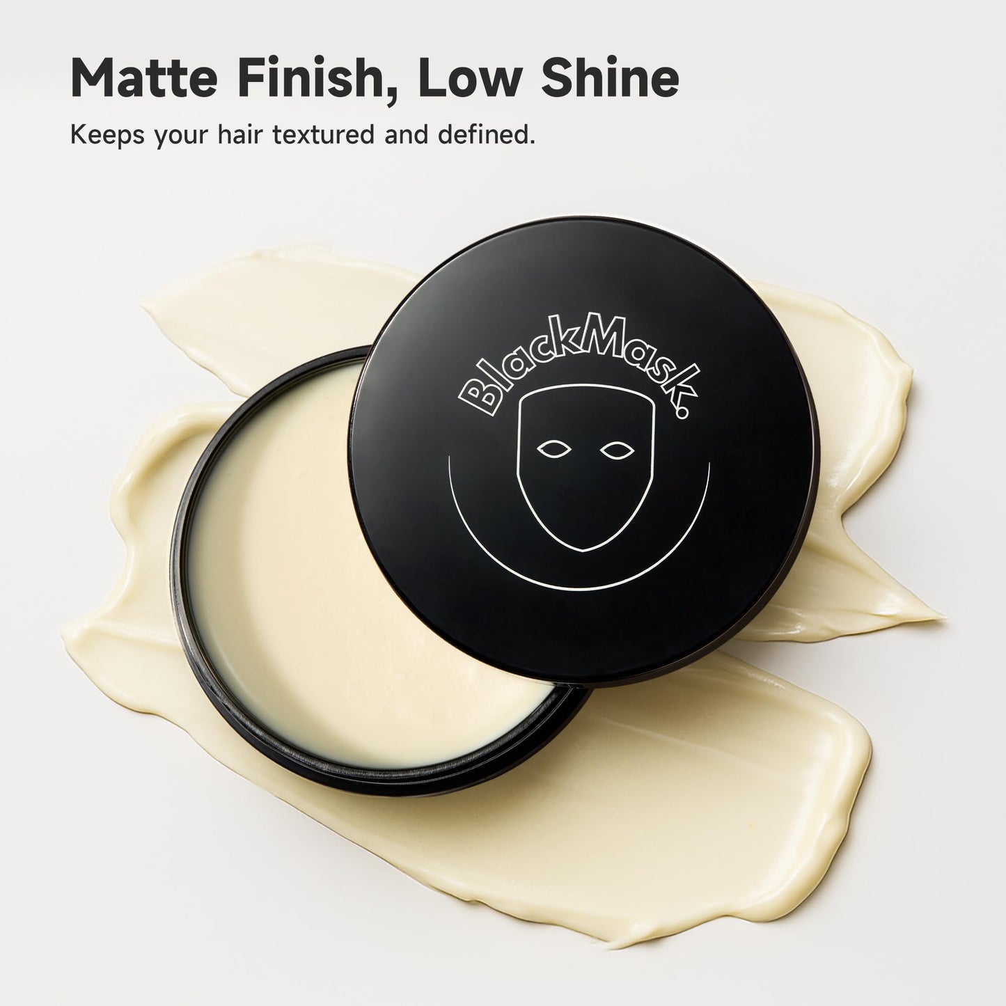 BlackMask Hair Clay for Men (3.52 oz) Matte Finish with Strong Hold, Hair Styling Clay, Adds Texture & Volume