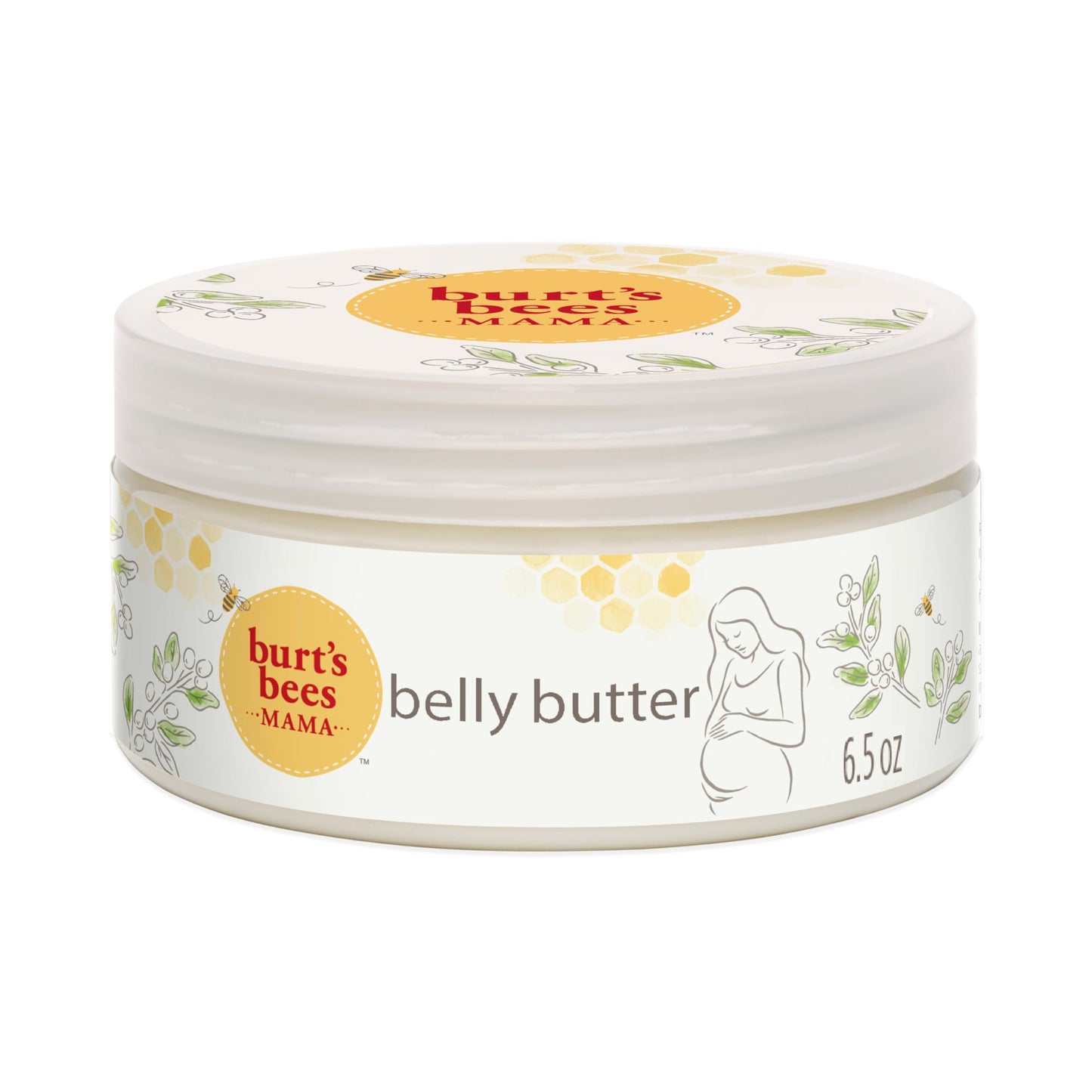 Burt’s Bees Mama Belly Butter, 6.5 oz – Stretch Mark Cream for Pregnancy & Postpartum, Shea Butter & Vitamin E, Moisturizing Prenatal Gift