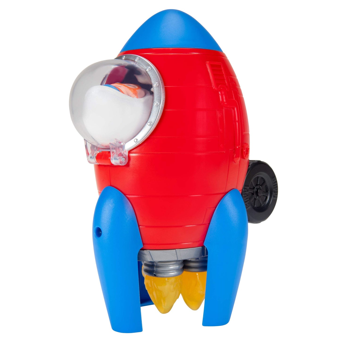 Blippi Rocket Ship Mini Vehicle with Freewheeling 2” Figure - Imaginative Play Toy for Toddlers & Preschoolers