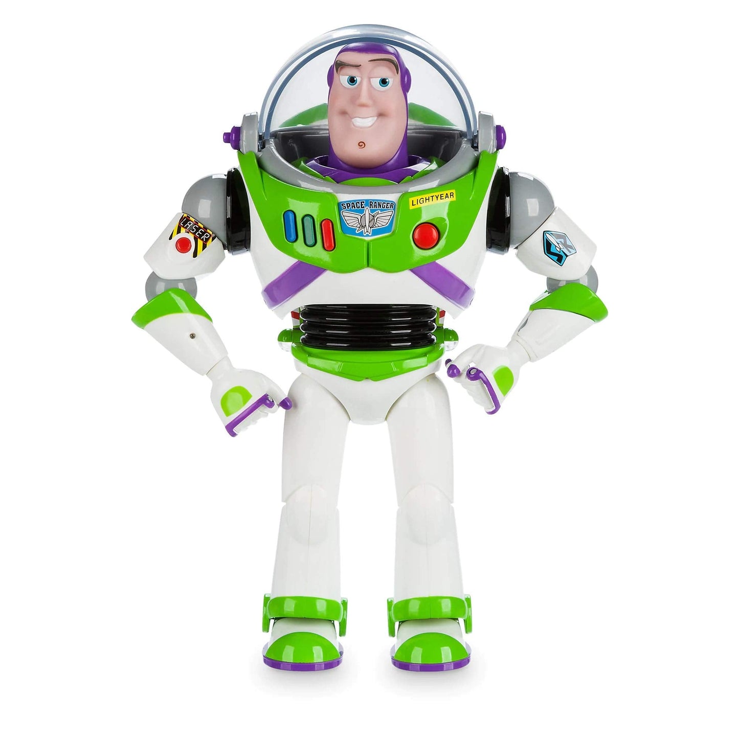 Disney Store Buzz Lightyear Talking Action Figure – Toy Story, 10+ Phrases, Interactive with Other Figures & Toys