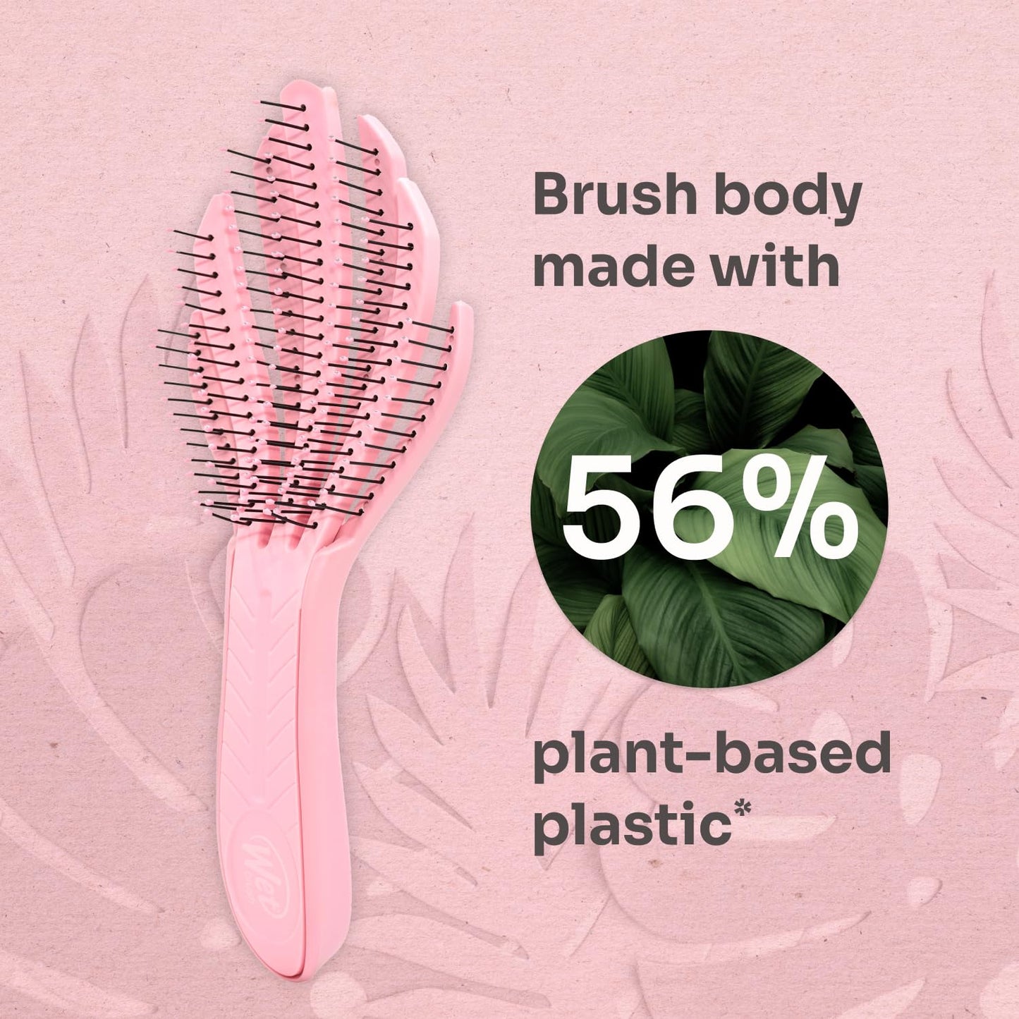 Wet Brush Go Green Curl Detangler, Pale Pink – Ultra-Soft IntelliFlex Bristles for Easy, Pain-Free Detangling – Great for Curly, Wet & Dry Hair