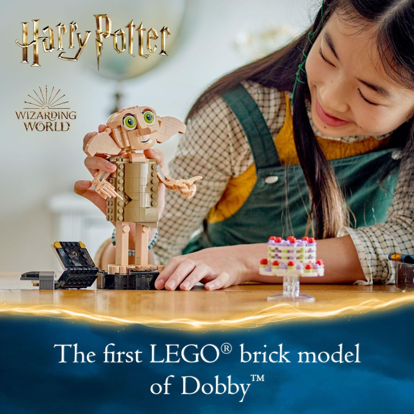 LEGO Harry Potter Dobby The House-Elf 76421 Building Set – Build & Display Beloved Character Toy for Kids 8+, Birthday Gift