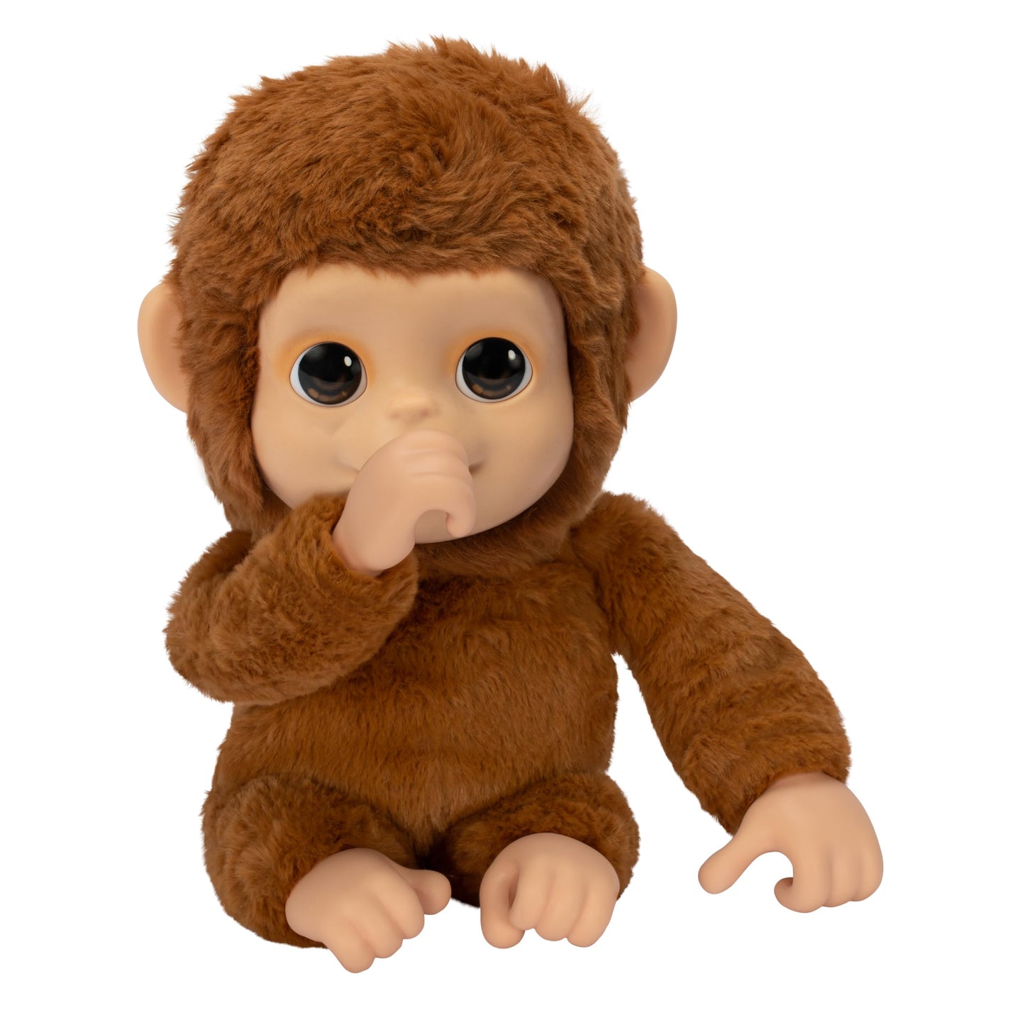 Little Live Pets My Baby Monkey Mango, 50+ Sounds and Reactions, Plush Interactive Monkey Toy Set with Accessories, Interactive Pets for Kids Ages 4+