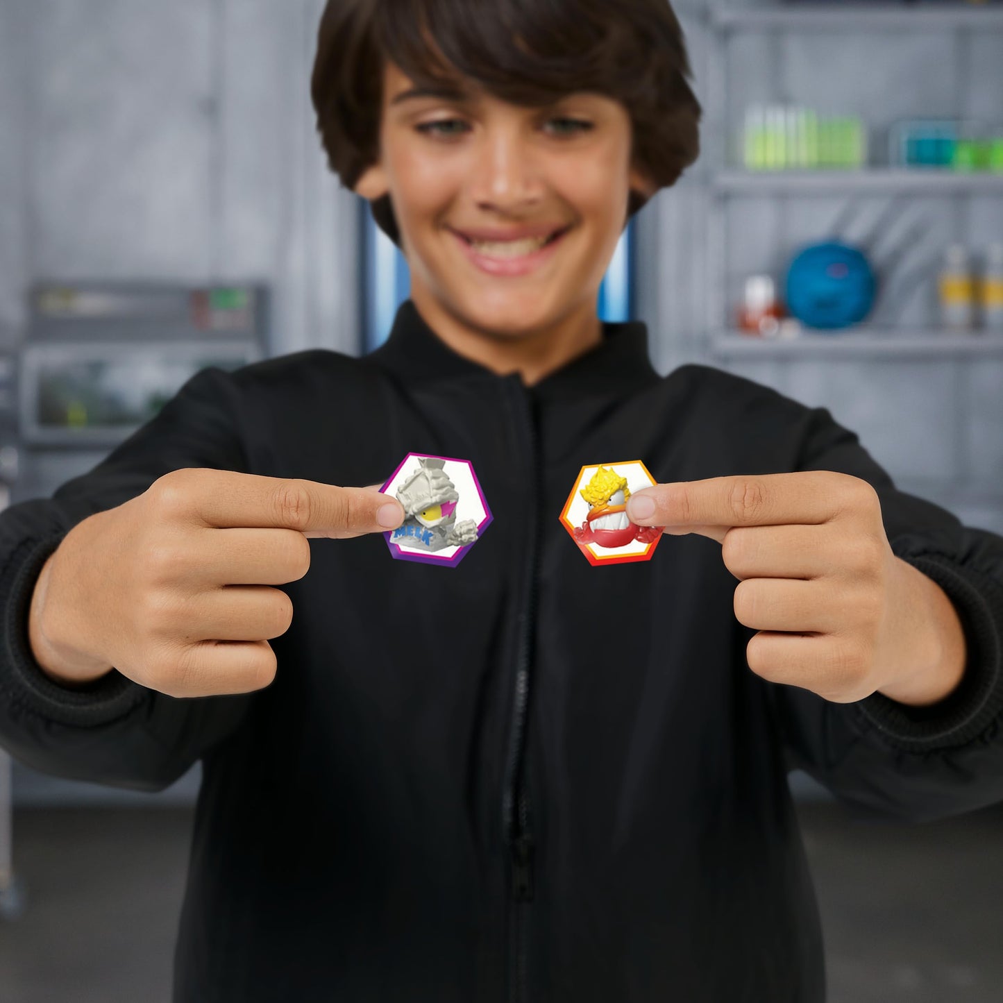 MRBEAST LAB Swarms Series 3 Hyper Fusion 14-Pack Micro Beasts with Stickers & Fusion Caps to Build Your Own Milk Bones